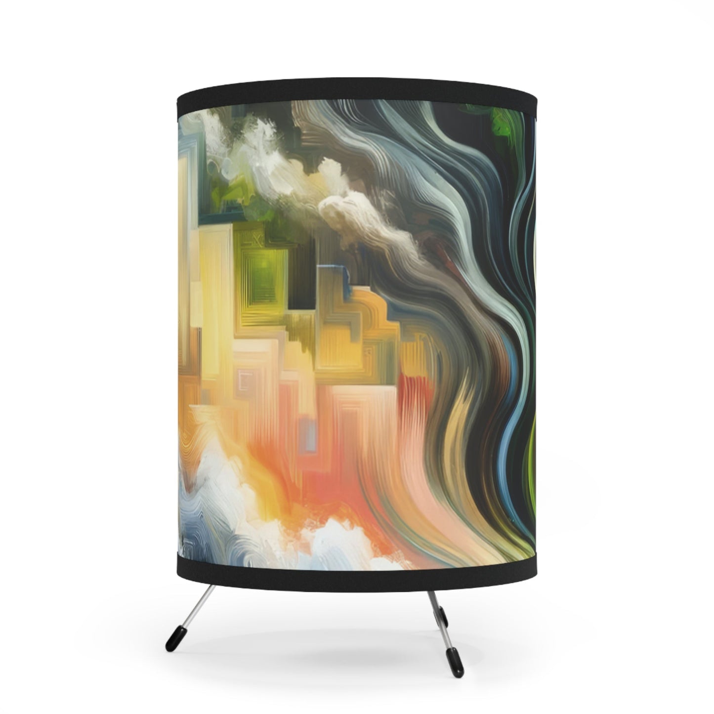Eternal Digital Contrast Tripod Lamp with High-Res Printed Shade, US\CA plug - ATUH.ART