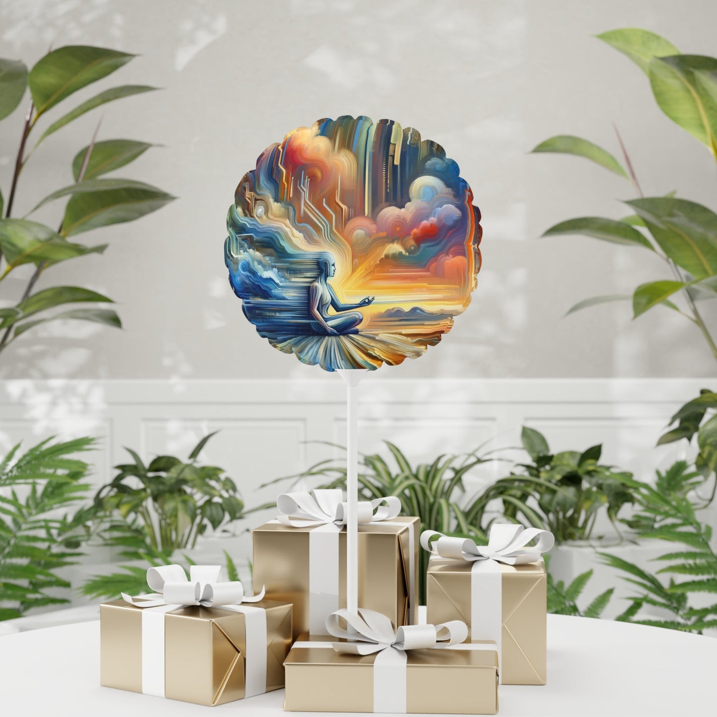 Eternal Digital Meditation Balloon (Round and Heart-shaped), 11" - ATUH.ART
