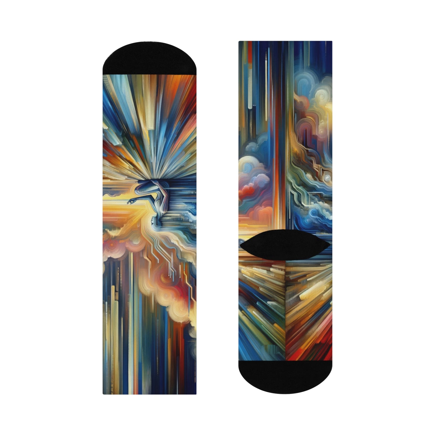 Eternal Digital Meditation Cushioned Crew Socks - ATUH.ART