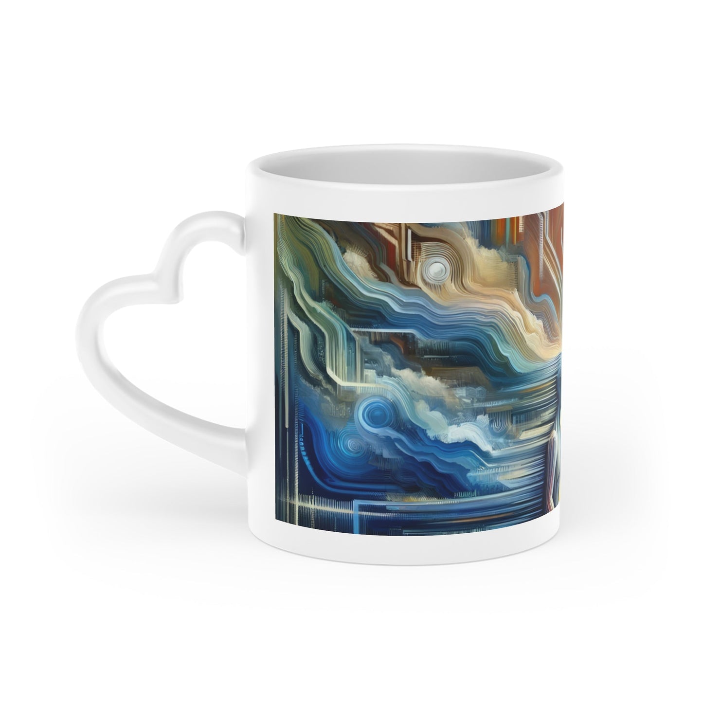 Eternal Digital Meditation Heart-Shaped Mug - ATUH.ART