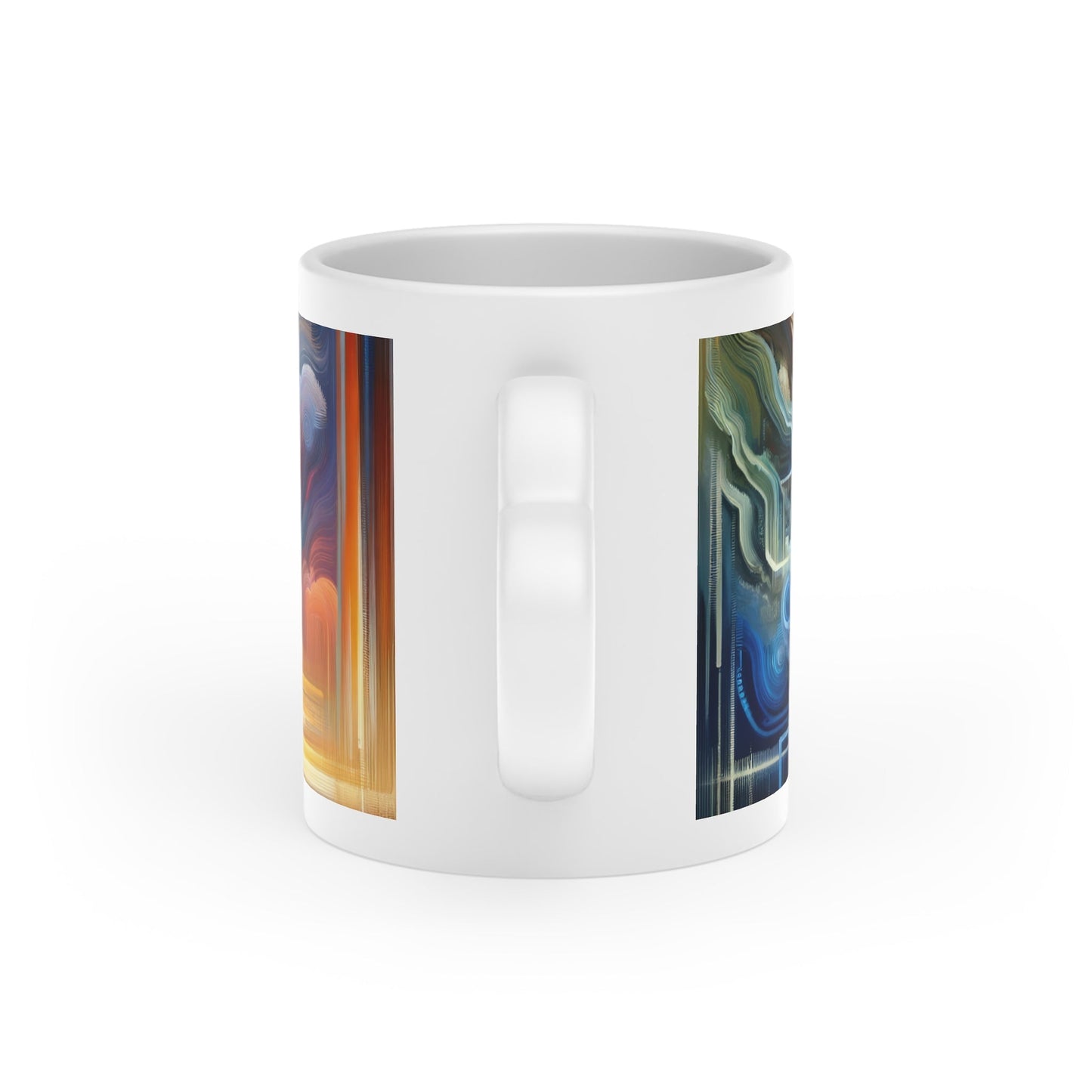 Eternal Digital Meditation Heart-Shaped Mug - ATUH.ART