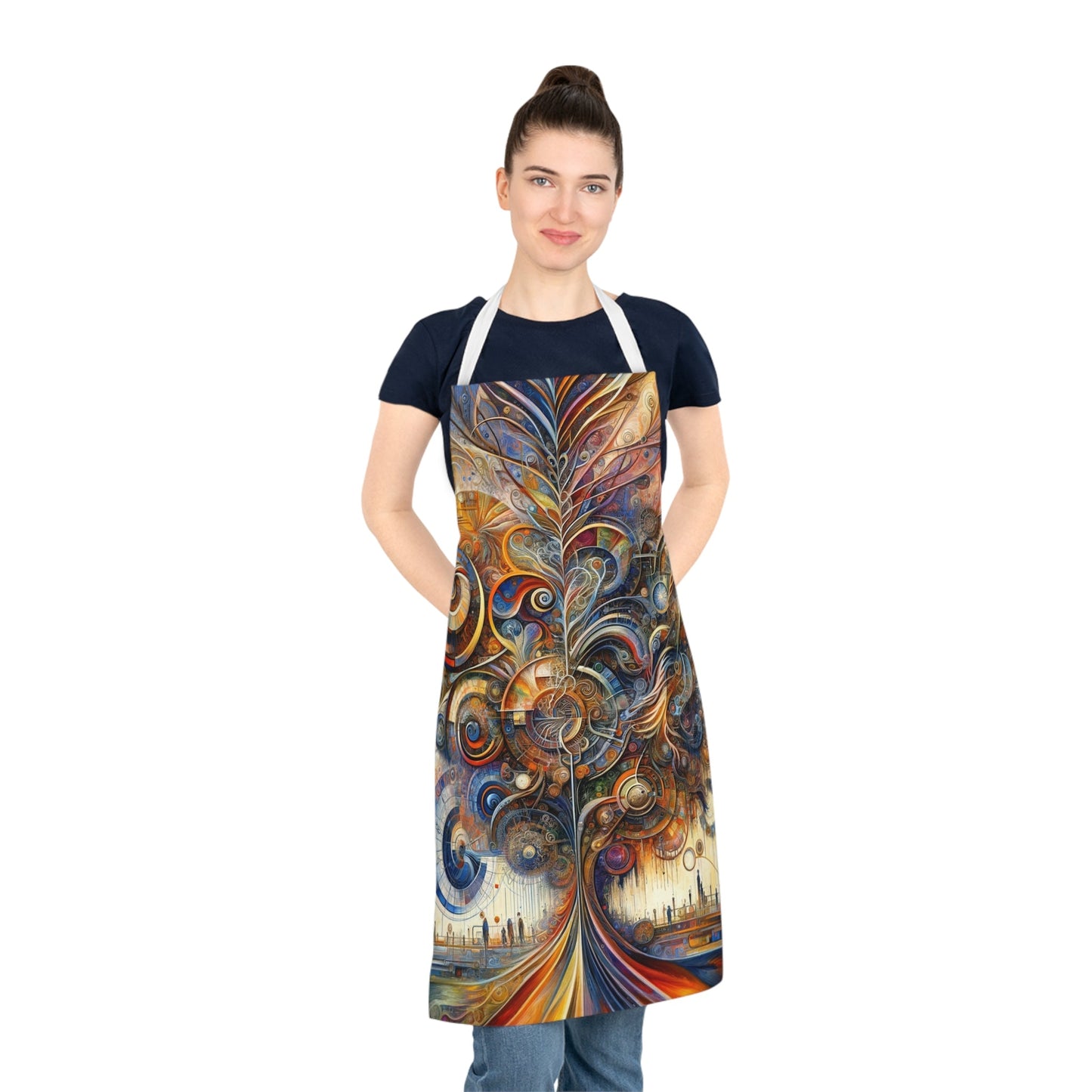 Ethos Web Abstract Adult Apron (AOP) - ATUH.ART