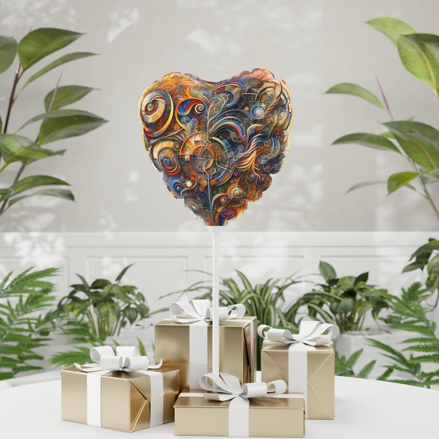 Ethos Web Abstract Balloon (Round and Heart-shaped), 11" - ATUH.ART