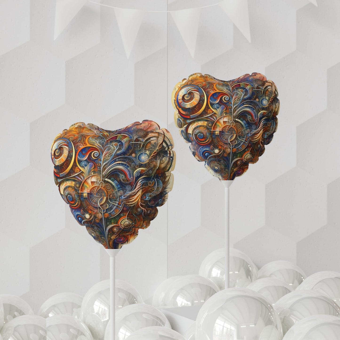 Ethos Web Abstract Balloon (Round and Heart-shaped), 11" - ATUH.ART