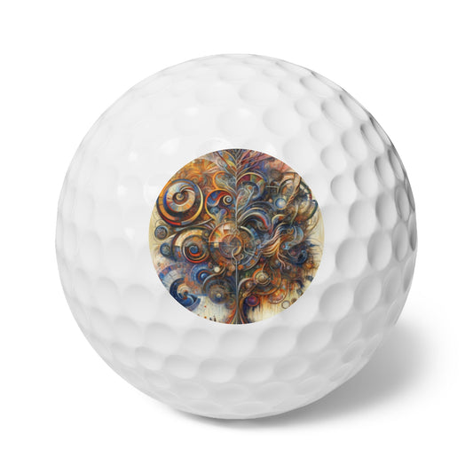 Ethos Web Abstract Golf Balls, 6pcs - ATUH.ART