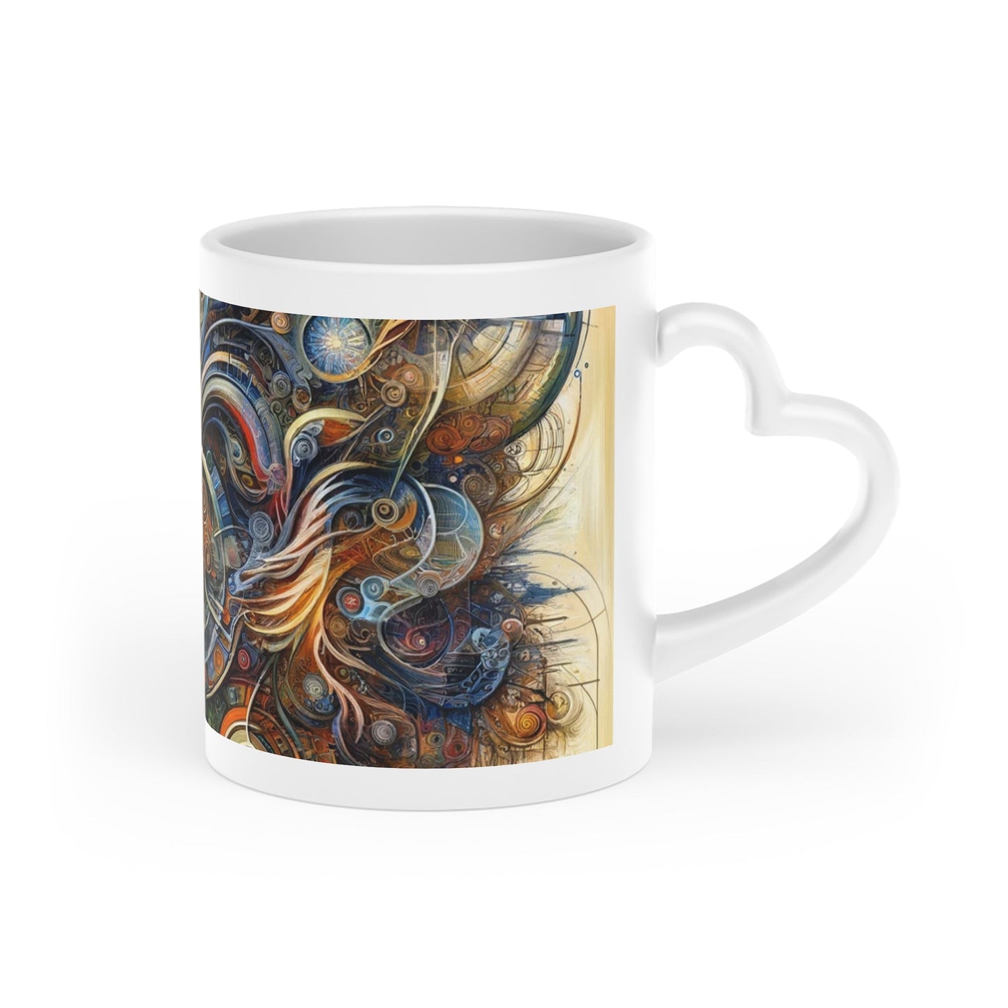 Ethos Web Abstract Heart-Shaped Mug - ATUH.ART