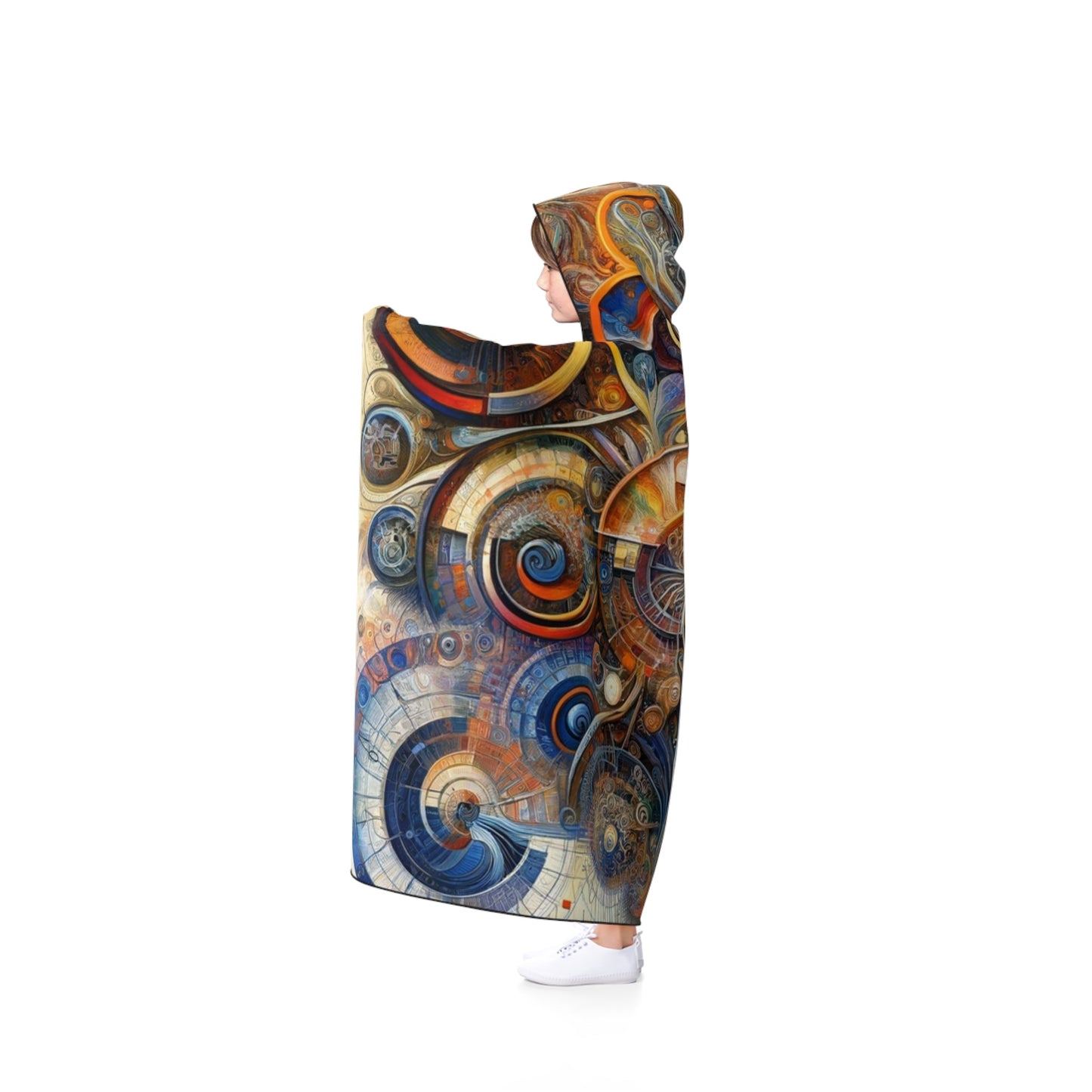 Ethos Web Abstract Hooded Blanket - ATUH.ART