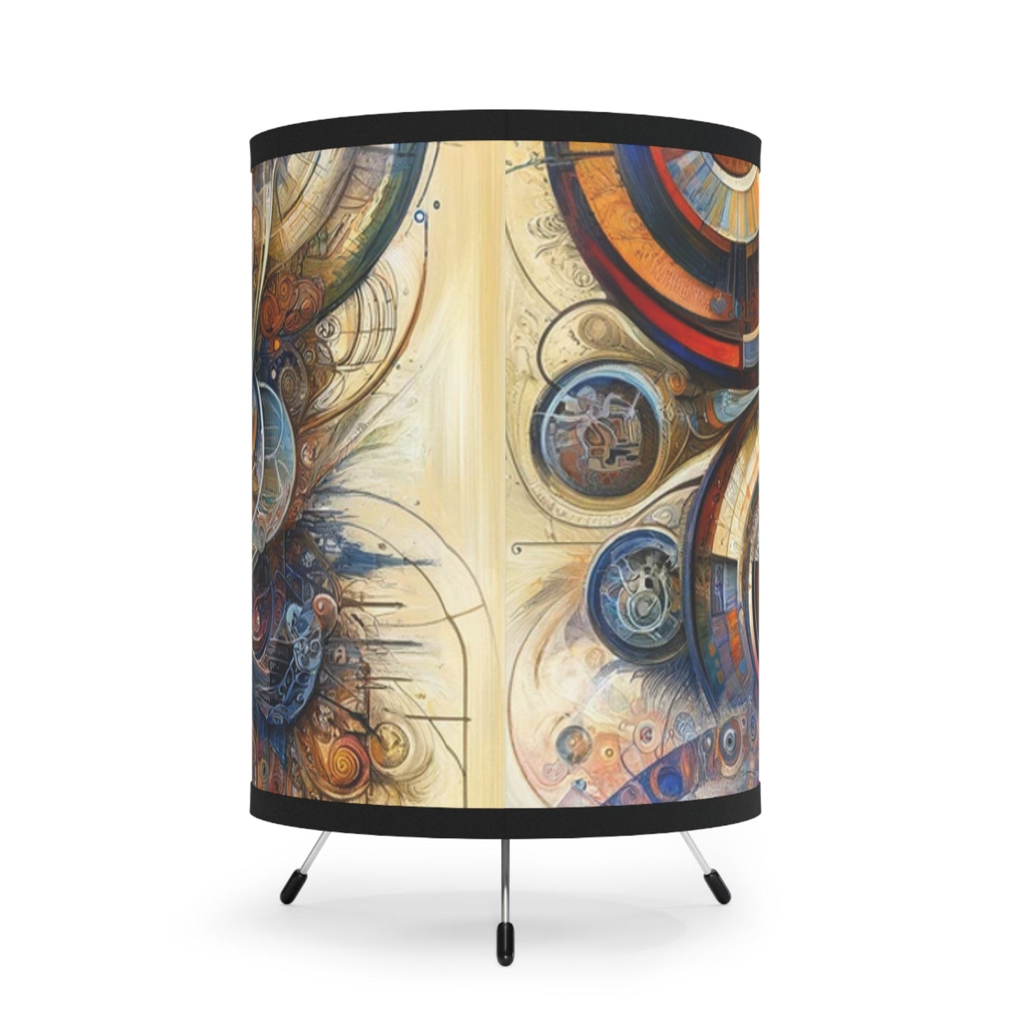 Ethos Web Abstract Tripod Lamp with High-Res Printed Shade, US\CA plug - ATUH.ART