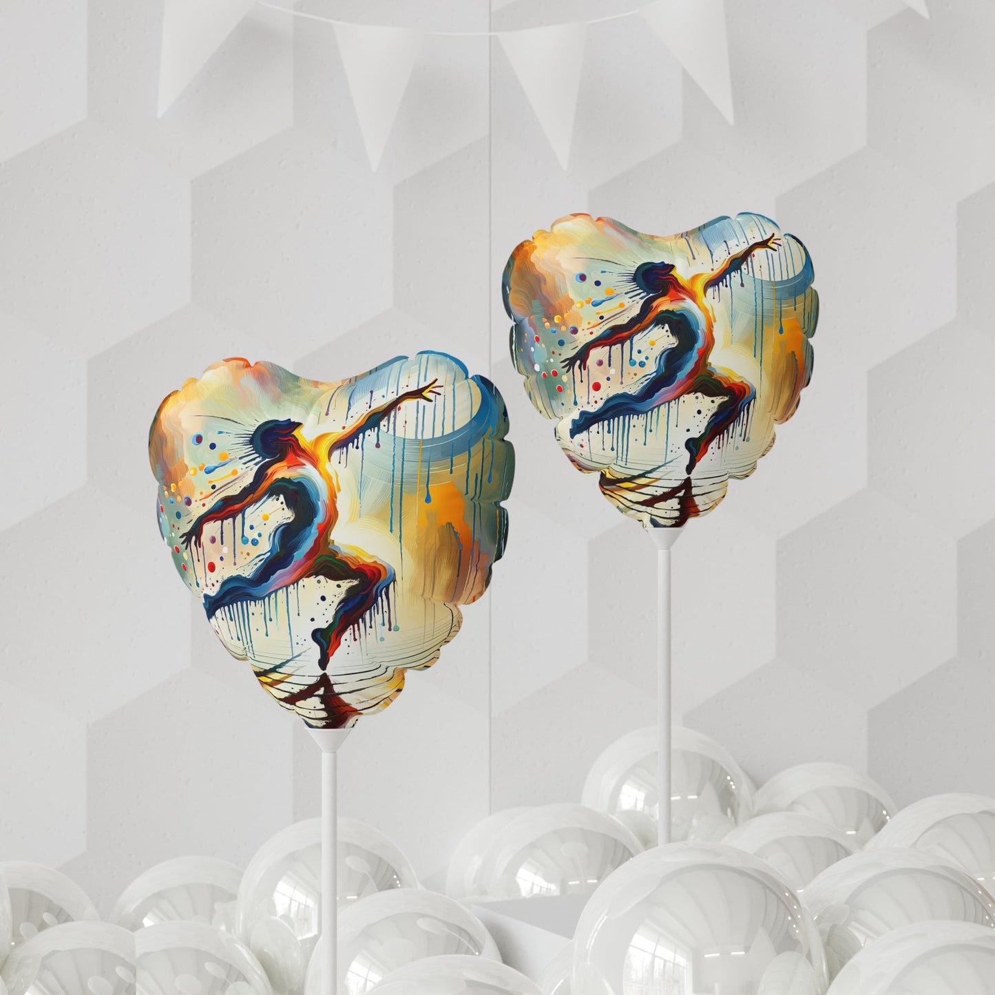 Expressive Dance Reflection Balloon (Round and Heart-shaped), 11" - ATUH.ART