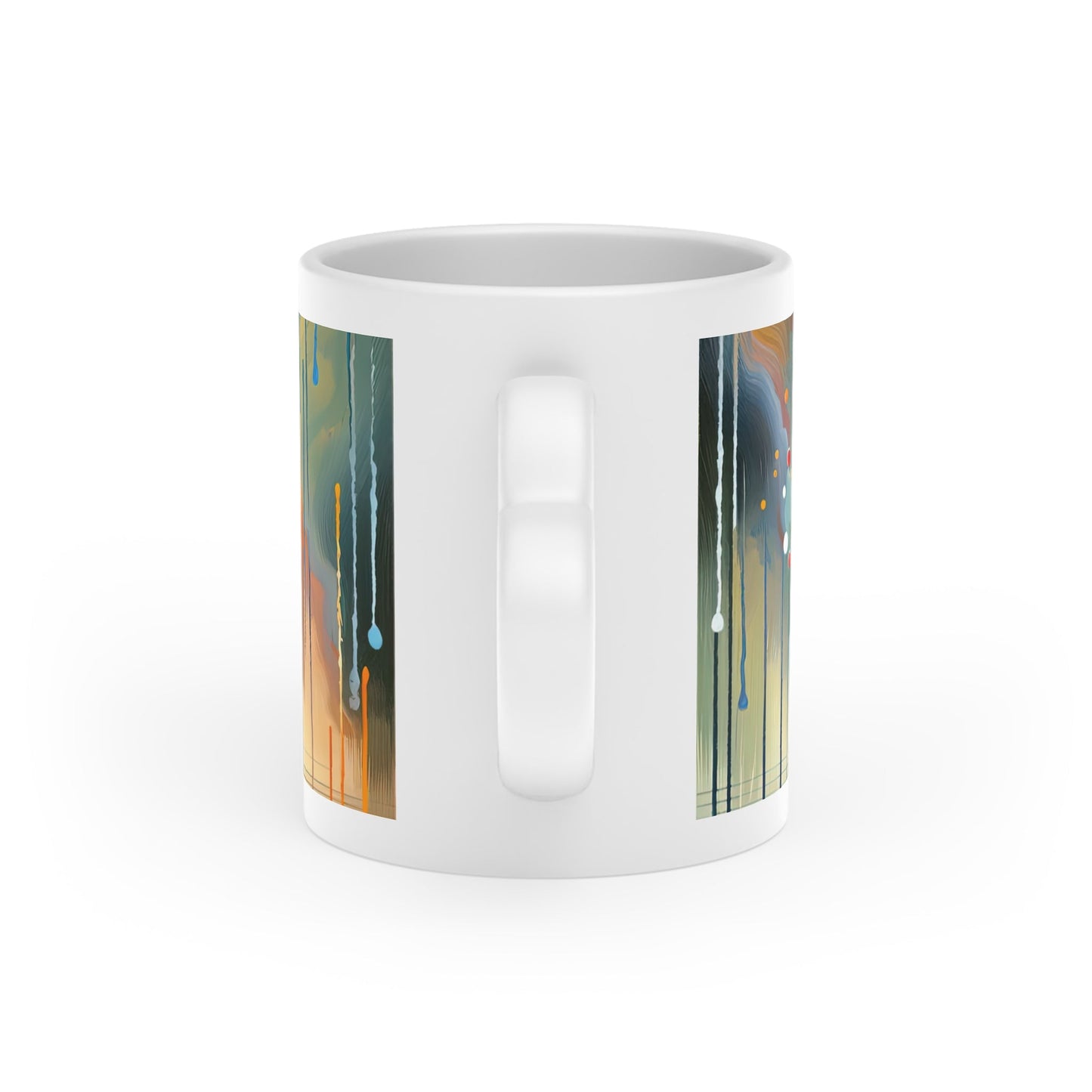 Expressive Dance Reflection Heart-Shaped Mug - ATUH.ART
