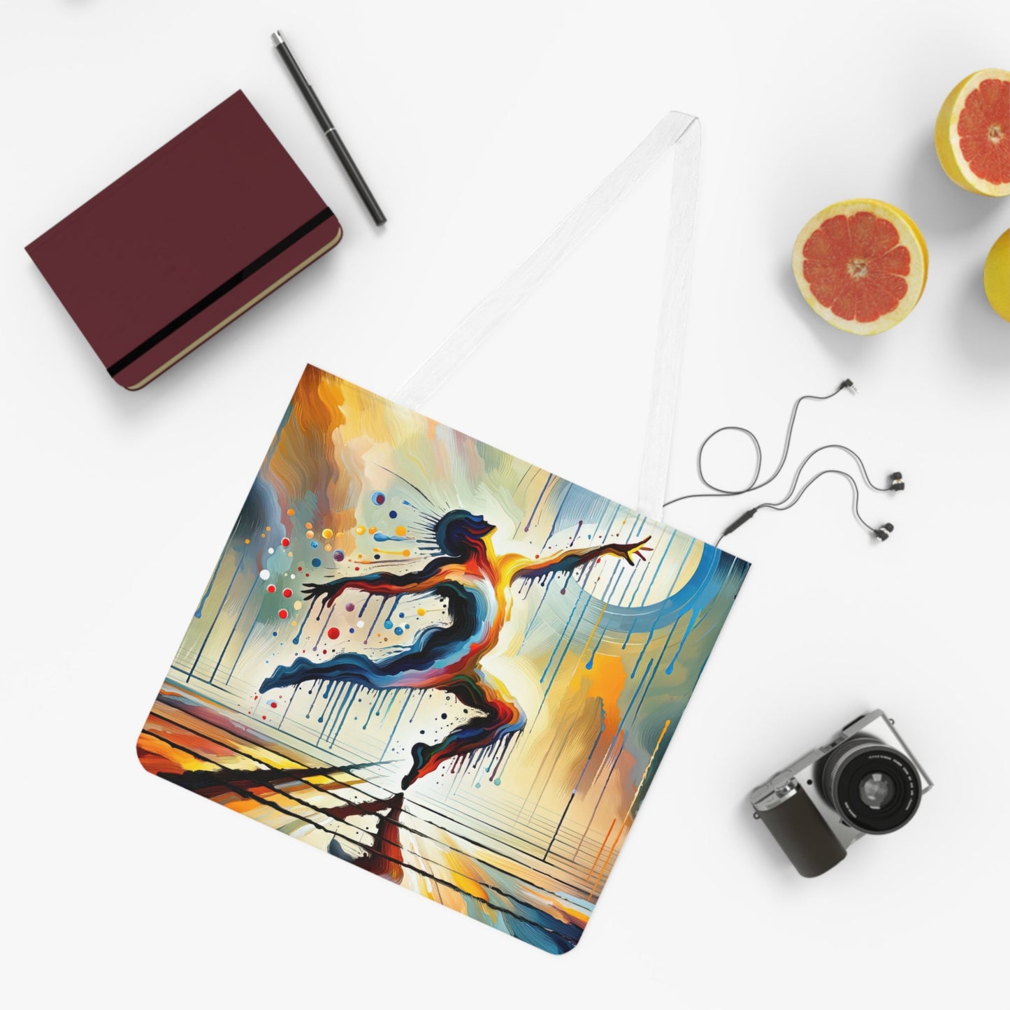 Expressive Dance Reflection Shoulder Tote Bag (AOP) - ATUH.ART