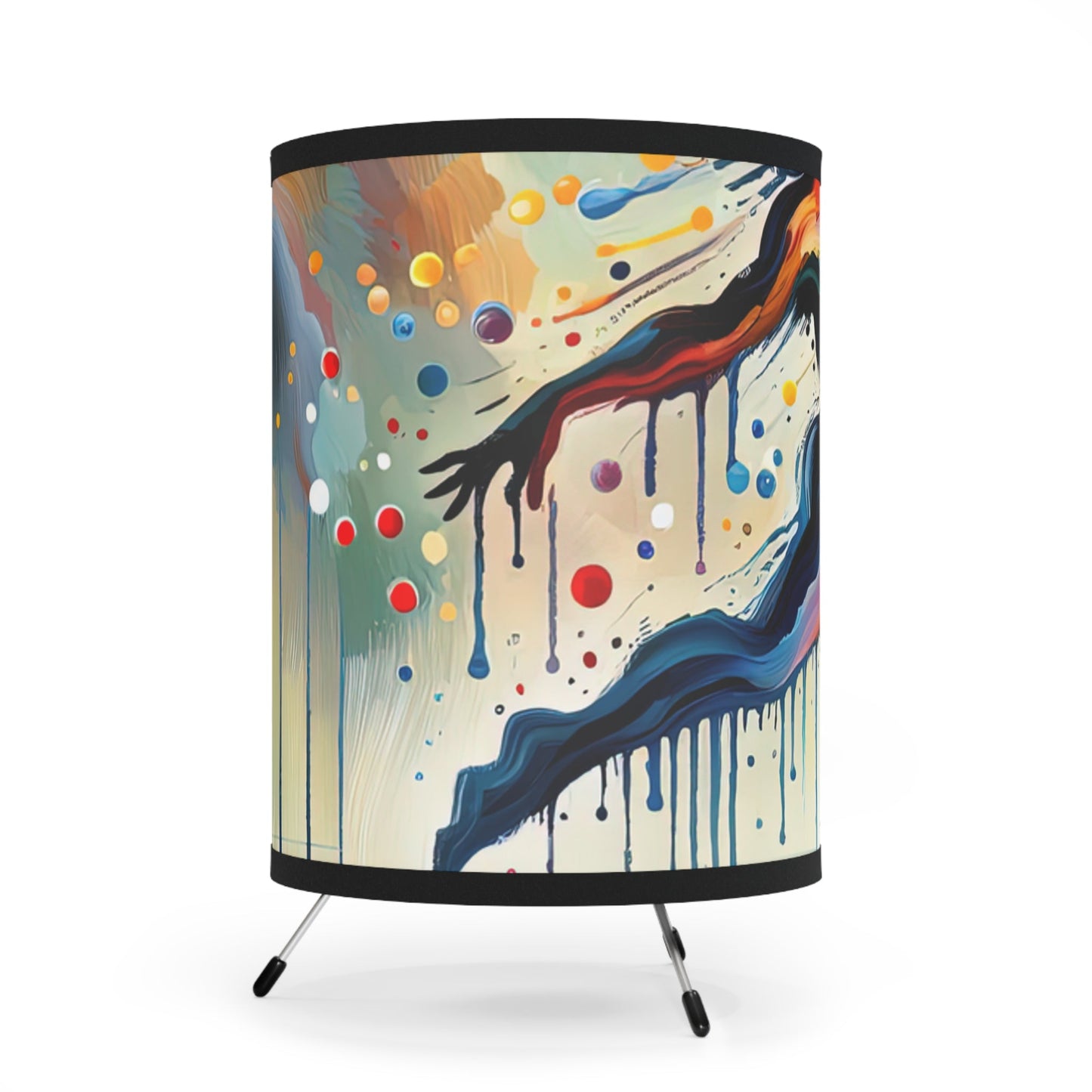 Expressive Dance Reflection Tripod Lamp with High-Res Printed Shade, US\CA plug - ATUH.ART