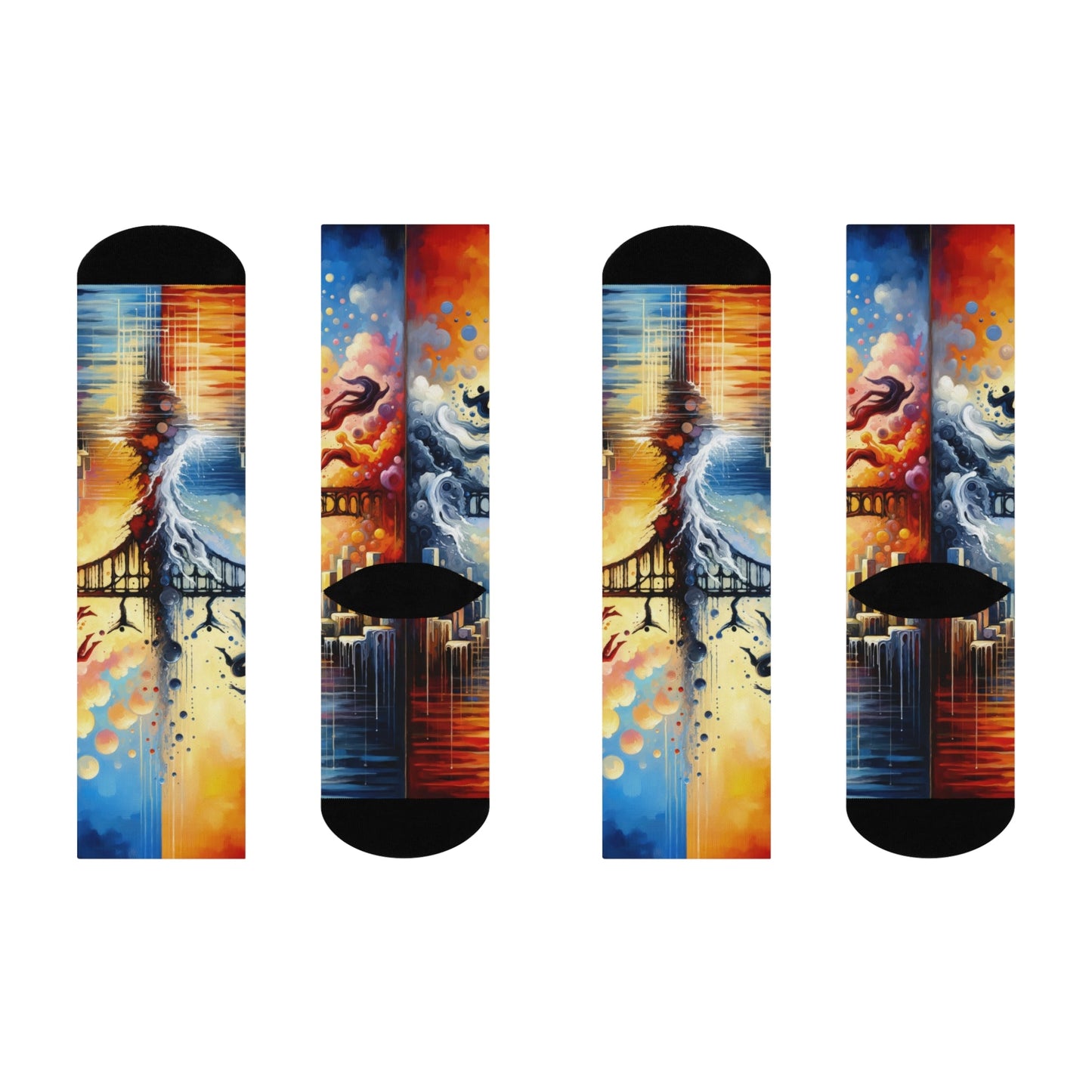 Faithful Diving Bridges Cushioned Crew Socks - ATUH.ART