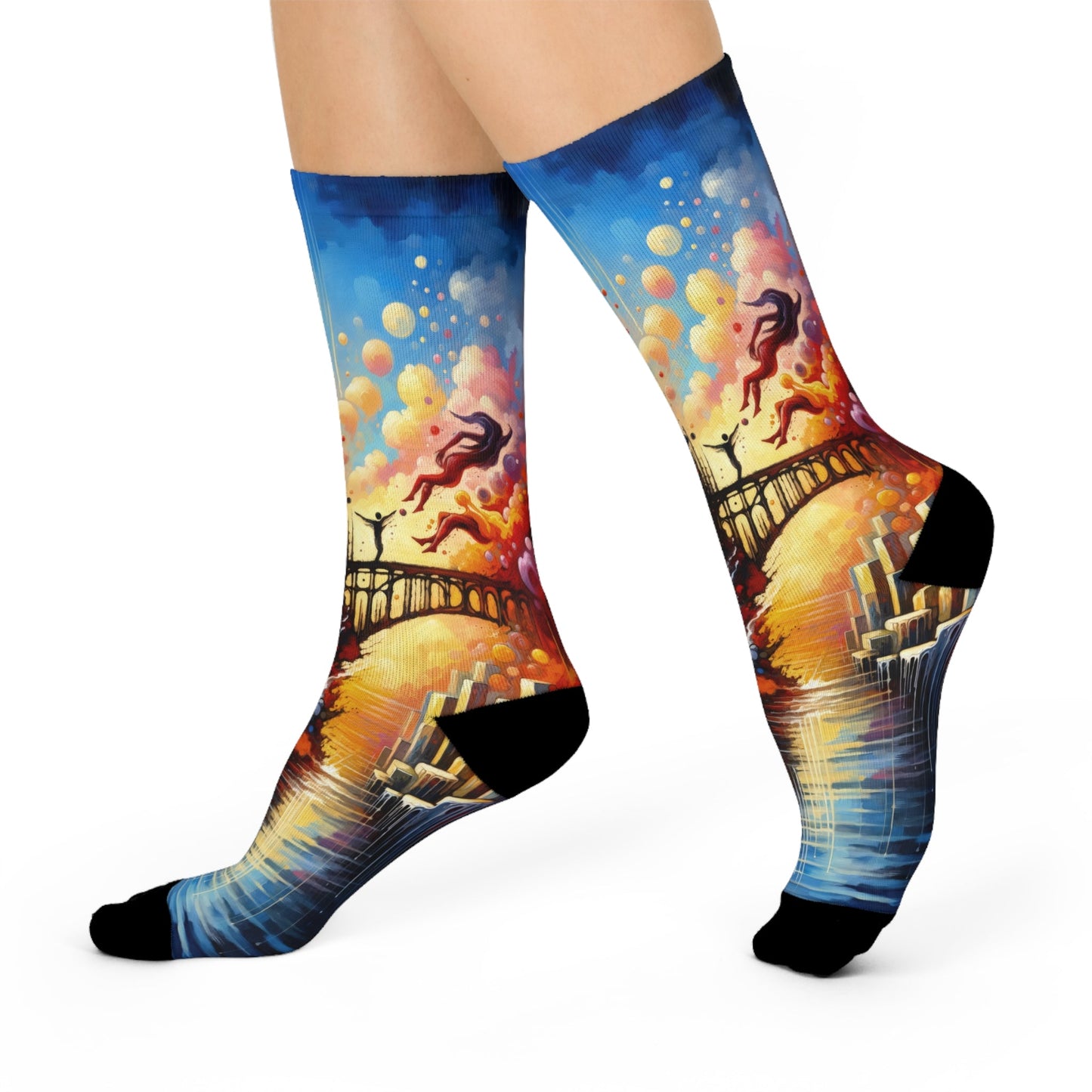 Faithful Diving Bridges Cushioned Crew Socks - ATUH.ART