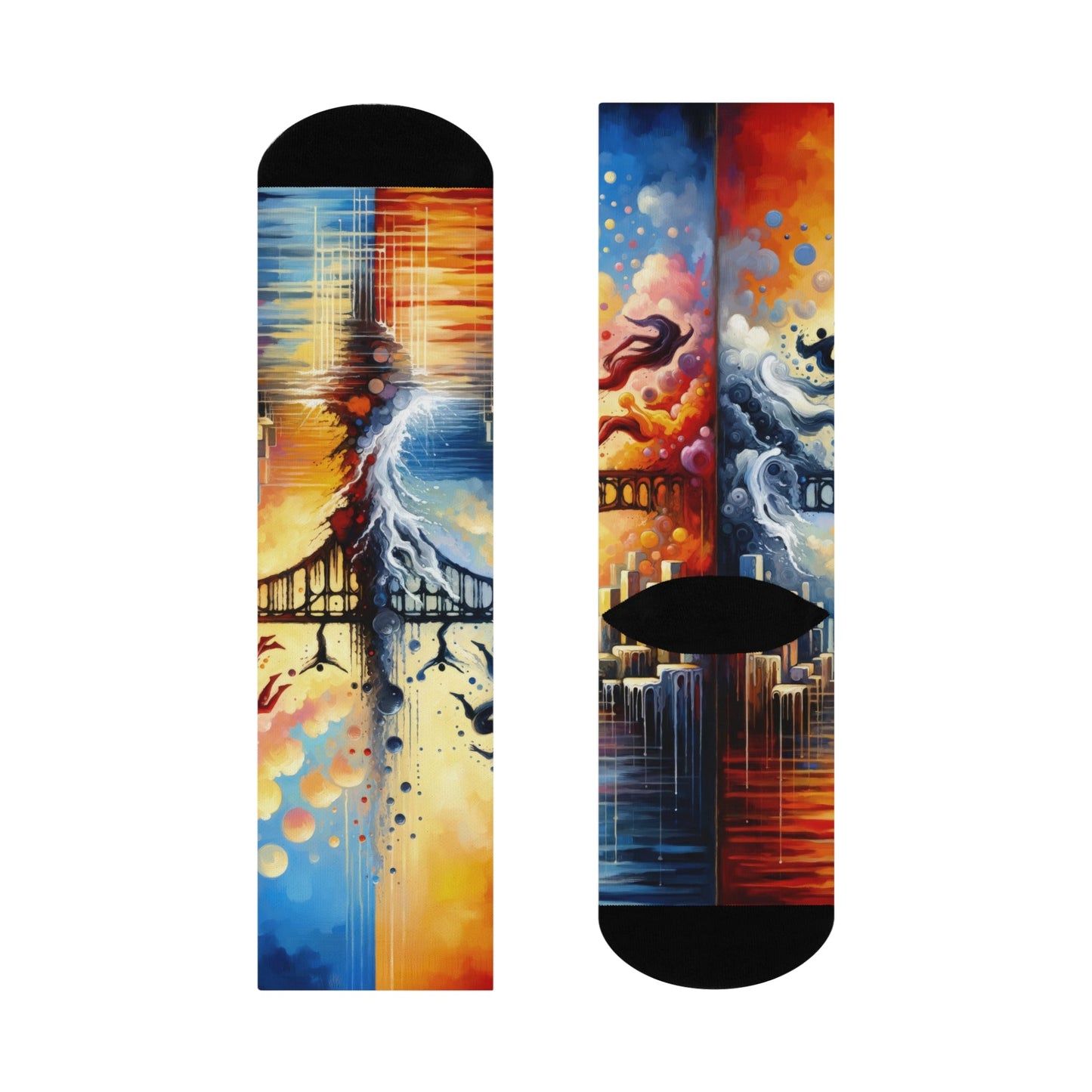 Faithful Diving Bridges Cushioned Crew Socks - ATUH.ART