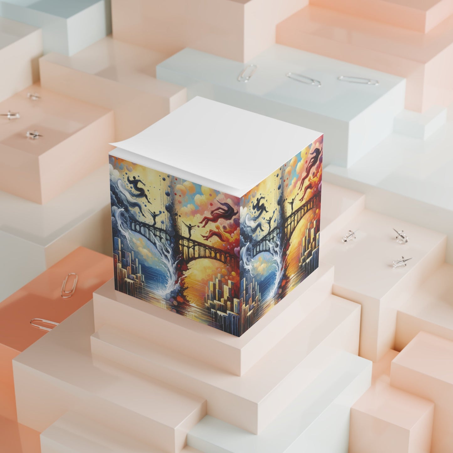 Faithful Diving Bridges Note Cube - ATUH.ART