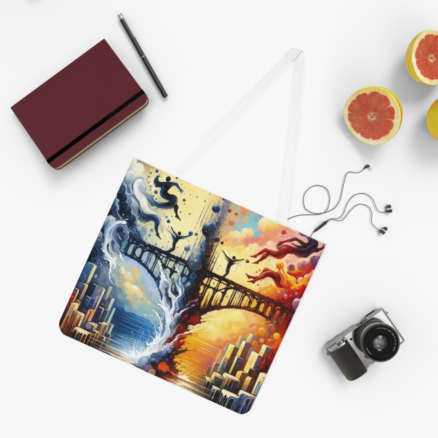 Faithful Diving Bridges Shoulder Tote Bag (AOP) - ATUH.ART