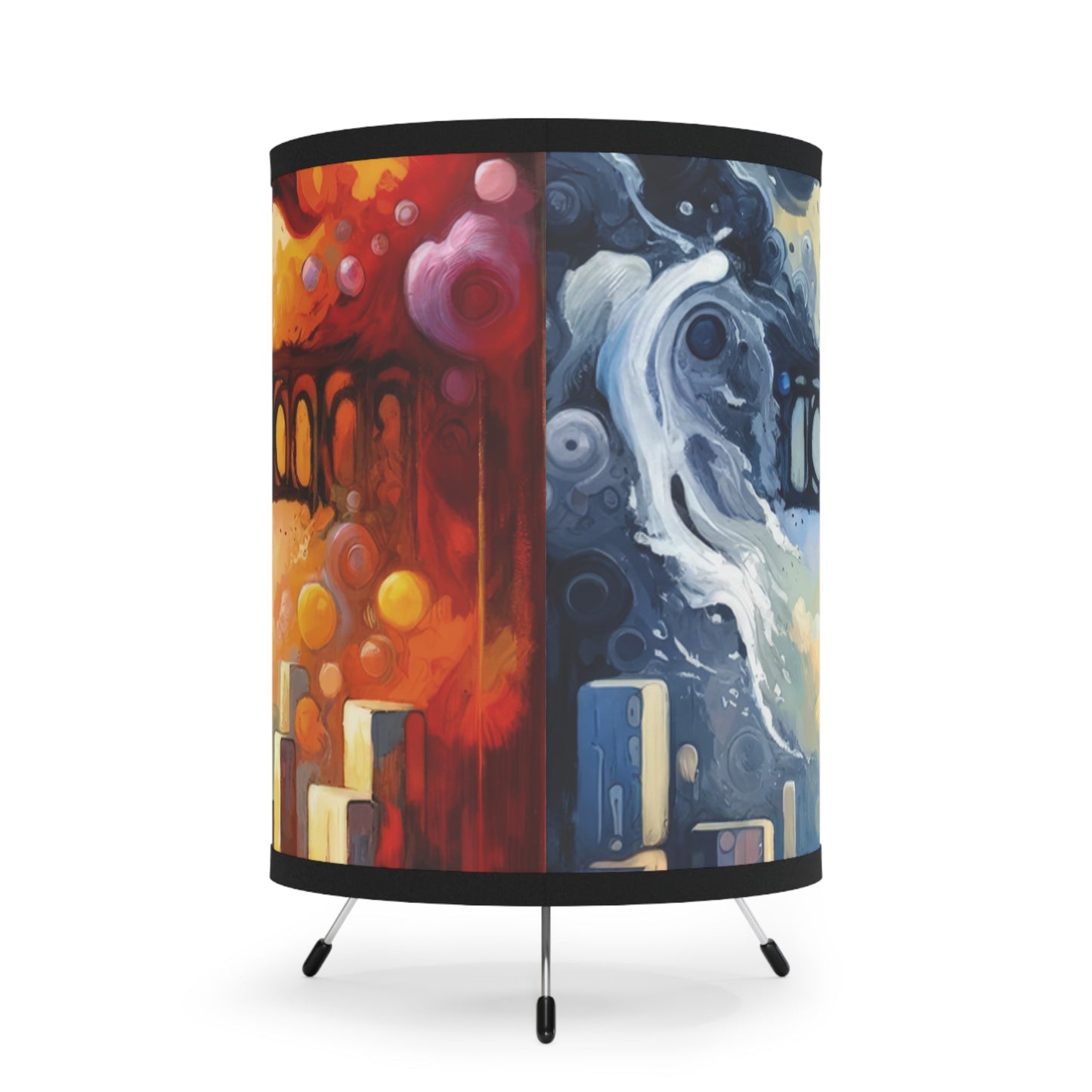 Faithful Diving Bridges Tripod Lamp with High-Res Printed Shade, US\CA plug - ATUH.ART