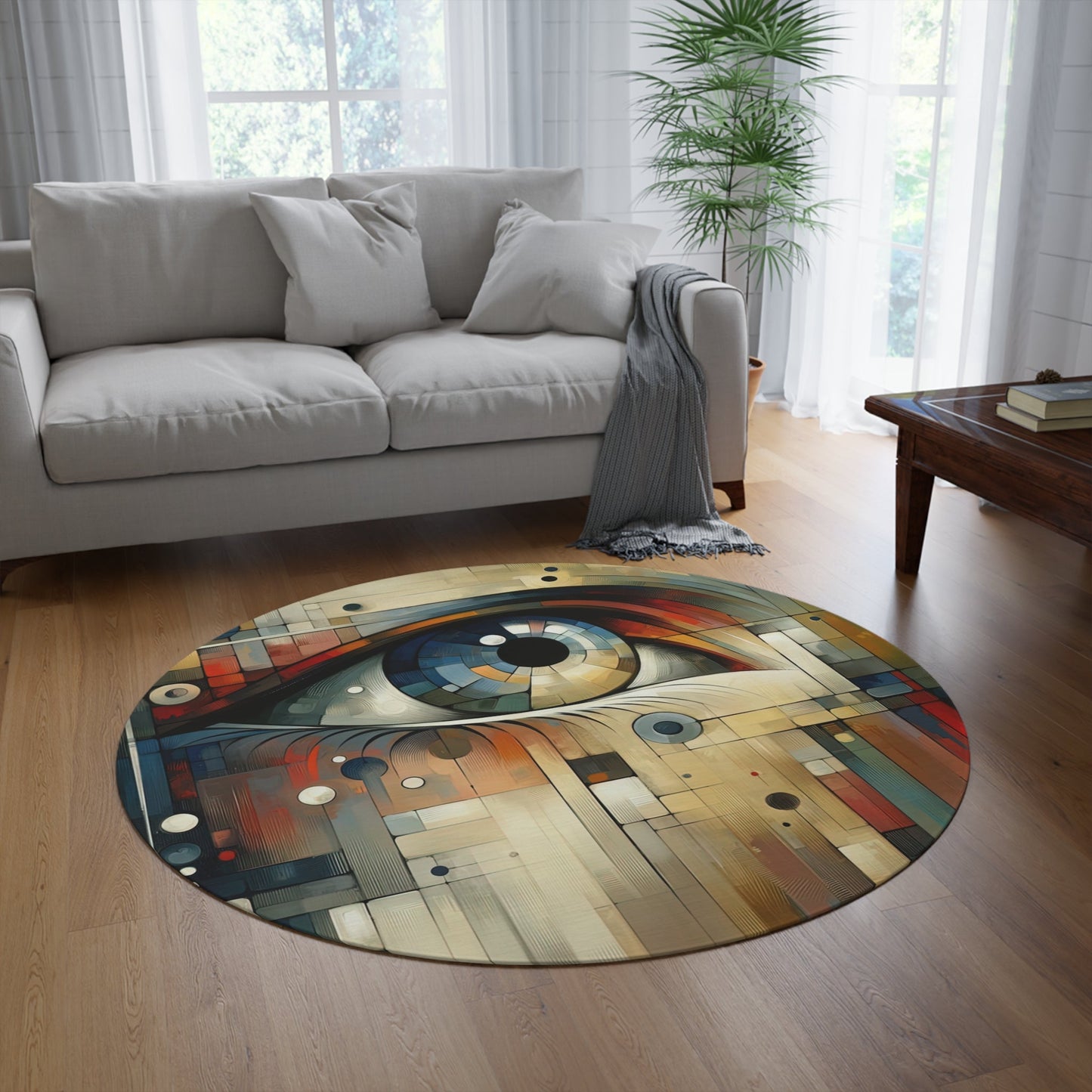 Focused Vision Quest Round Rug - ATUH.ART