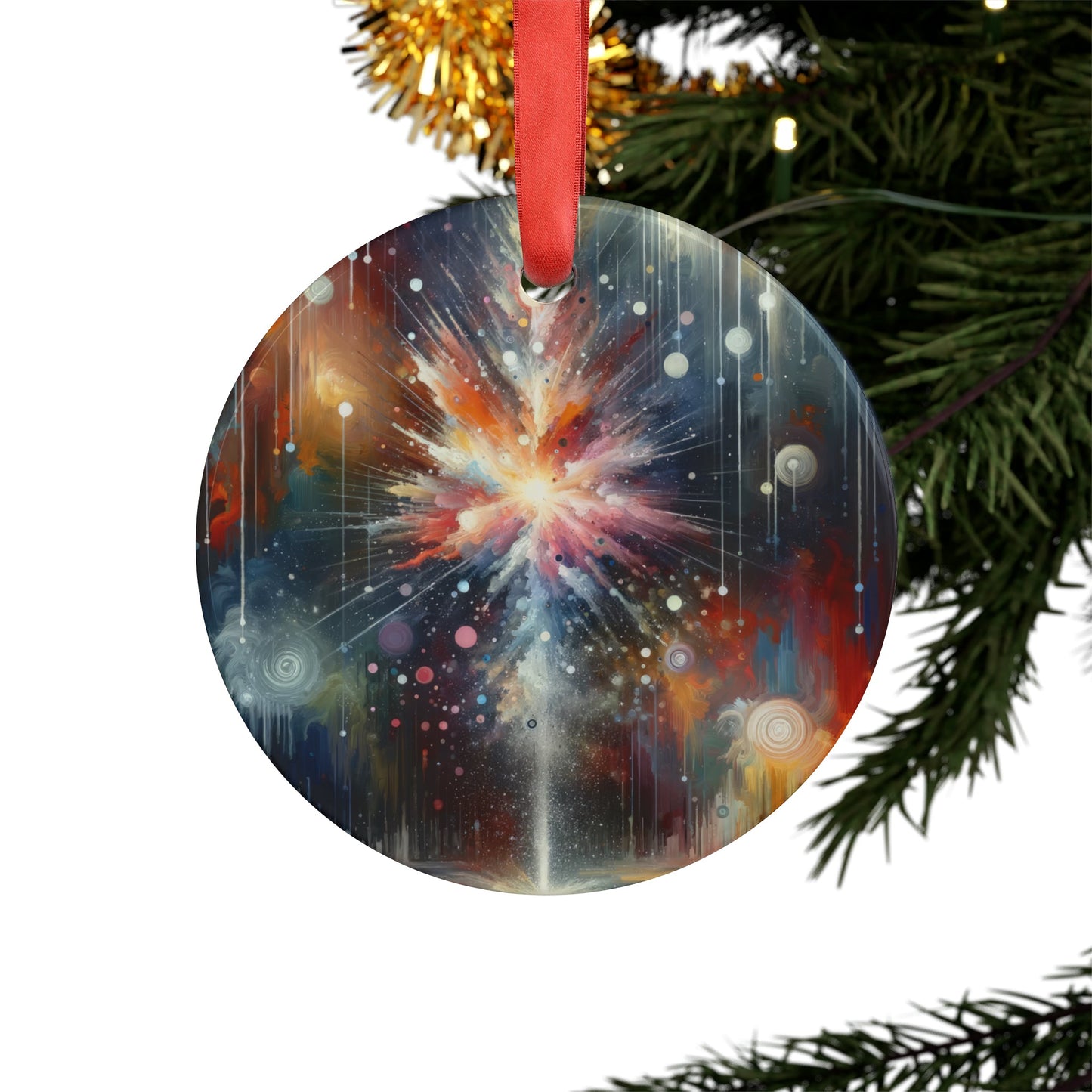 Galactic Mind Clarity Acrylic Ornament with Ribbon - ATUH.ART