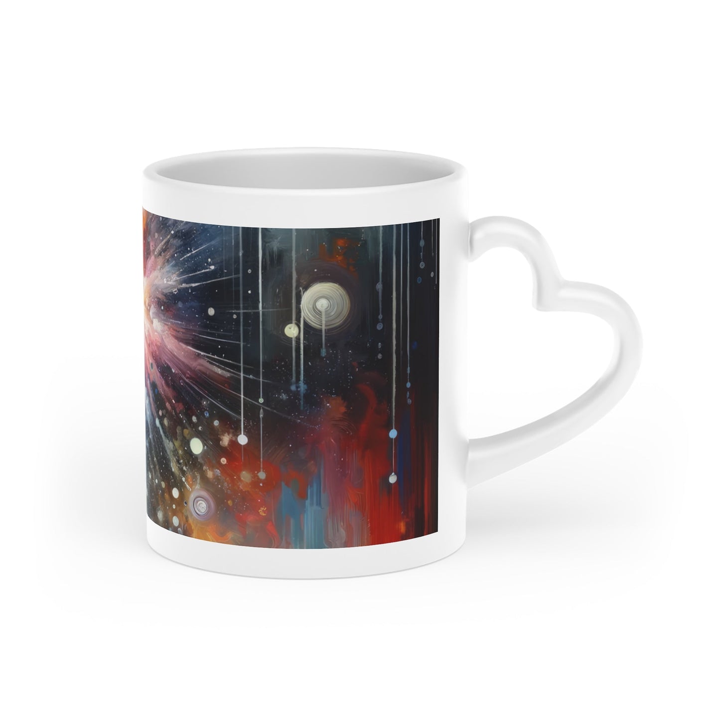 Galactic Mind Clarity Heart-Shaped Mug - ATUH.ART