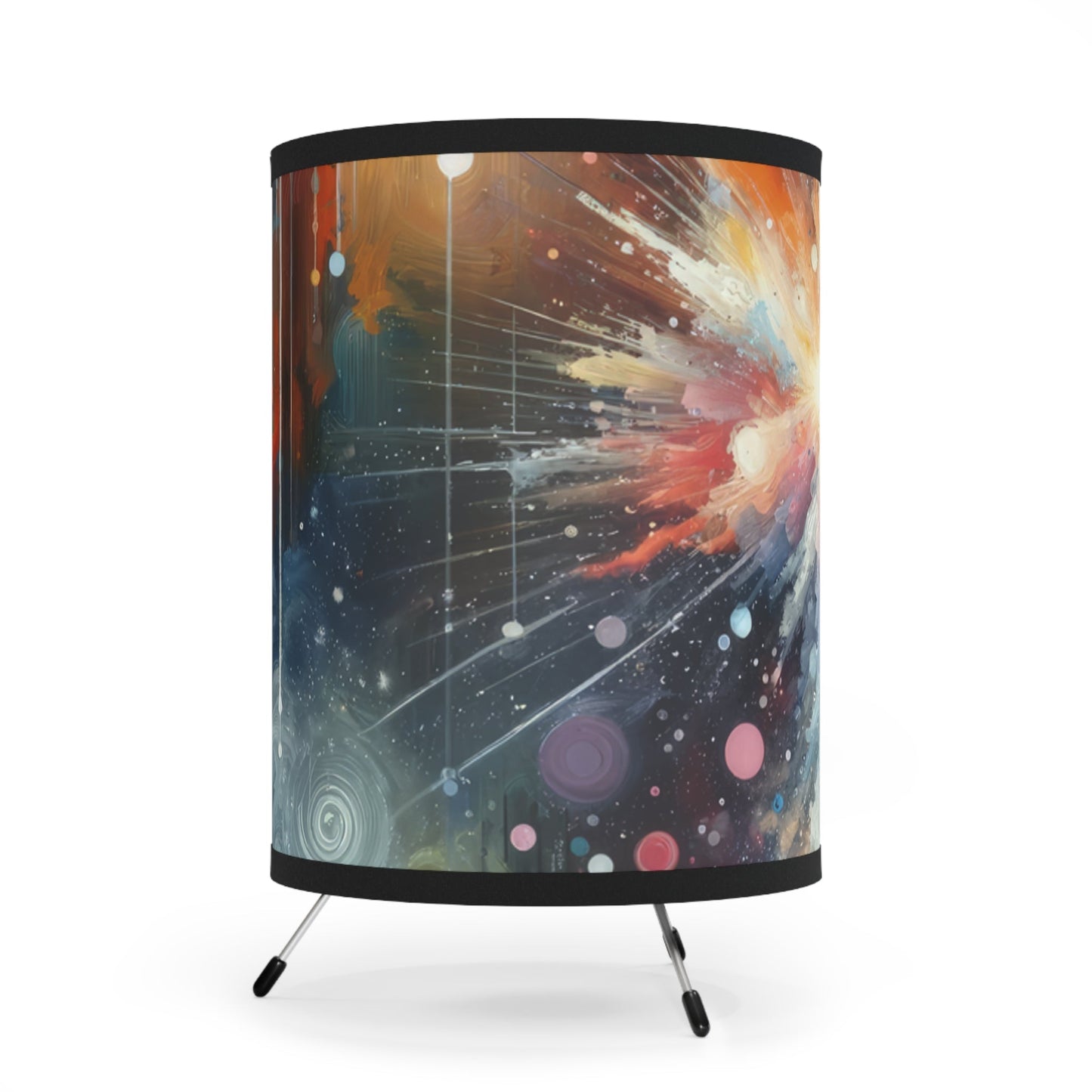 Galactic Mind Clarity Tripod Lamp with High-Res Printed Shade, US\CA plug - ATUH.ART