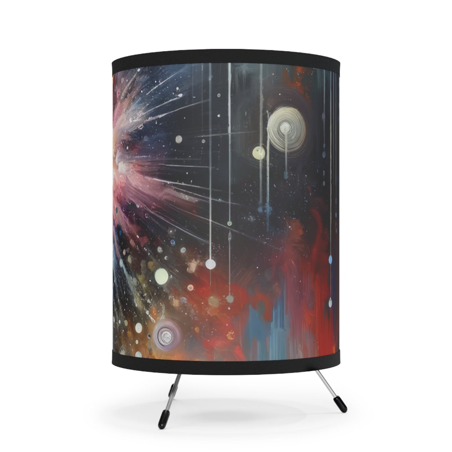 Galactic Mind Clarity Tripod Lamp with High-Res Printed Shade, US\CA plug - ATUH.ART