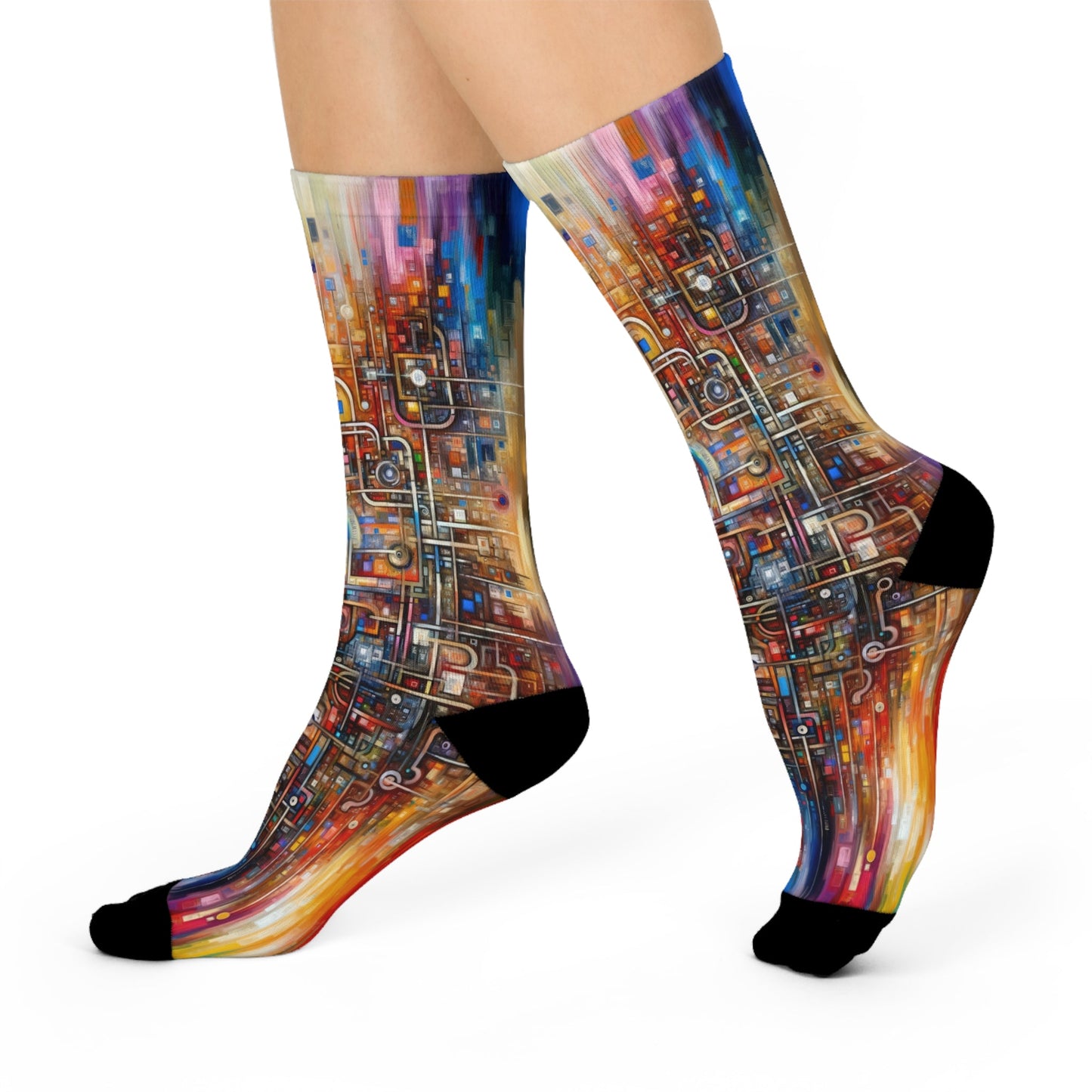 Grandest App Tapestry Cushioned Crew Socks - ATUH.ART