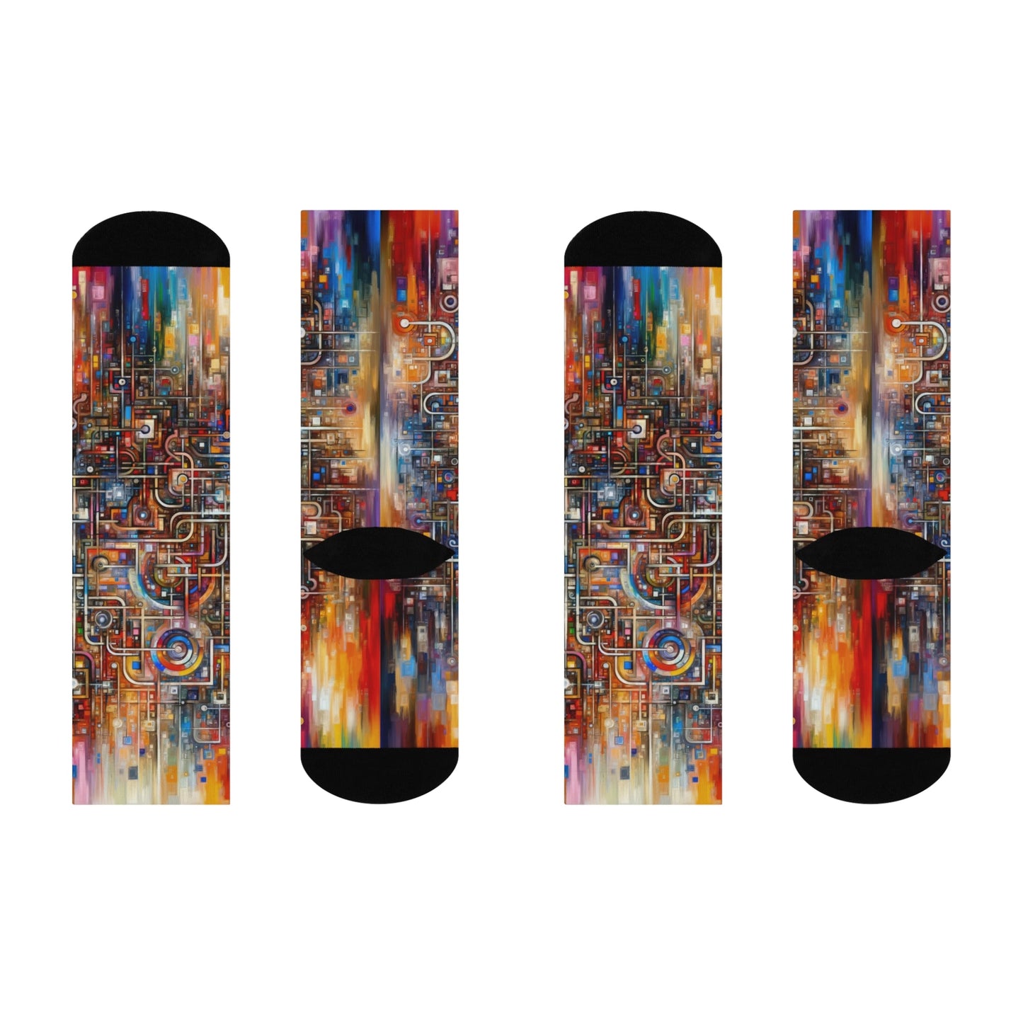 Grandest App Tapestry Cushioned Crew Socks - ATUH.ART