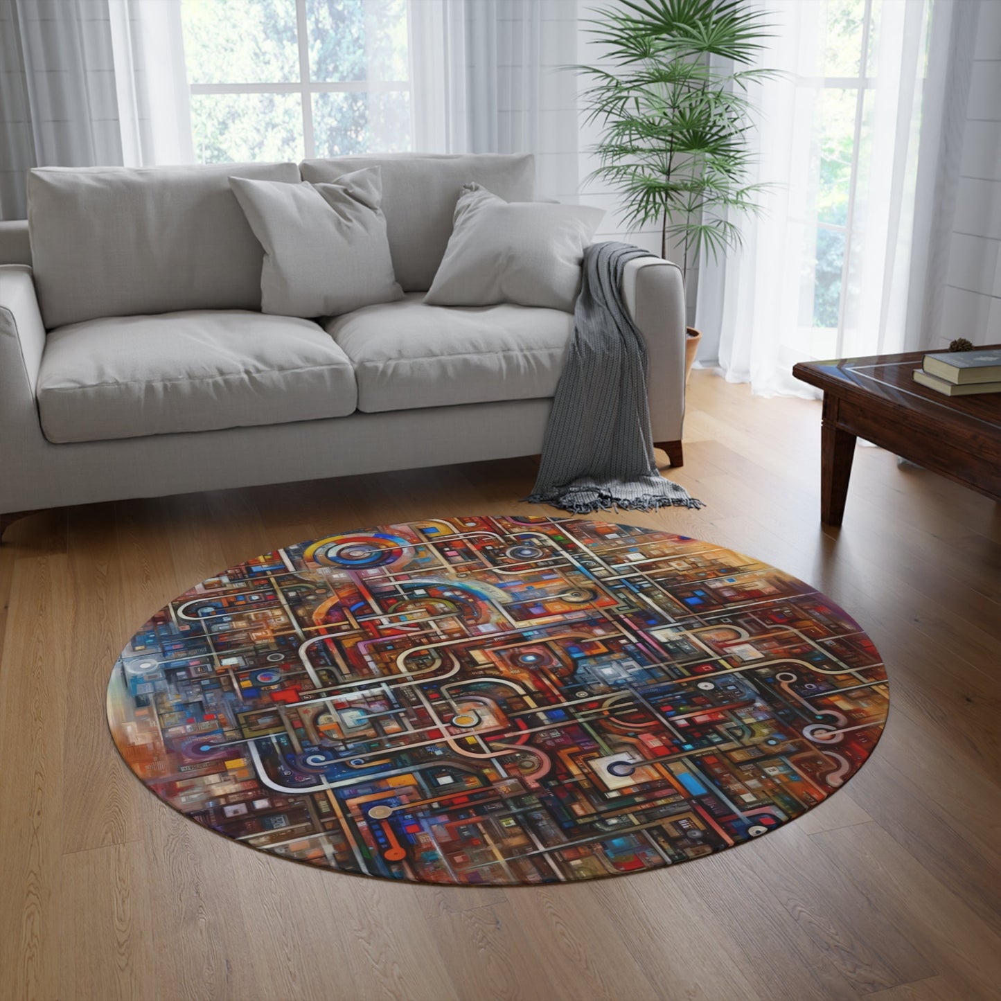 Grandest App Tapestry Round Rug - ATUH.ART
