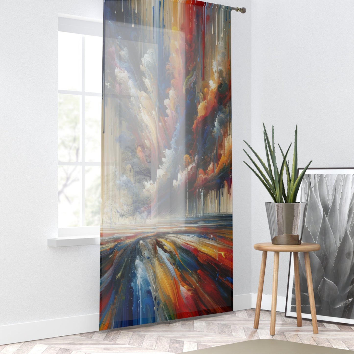 Grandiose Transformation Tachism Window Curtain - ATUH.ART