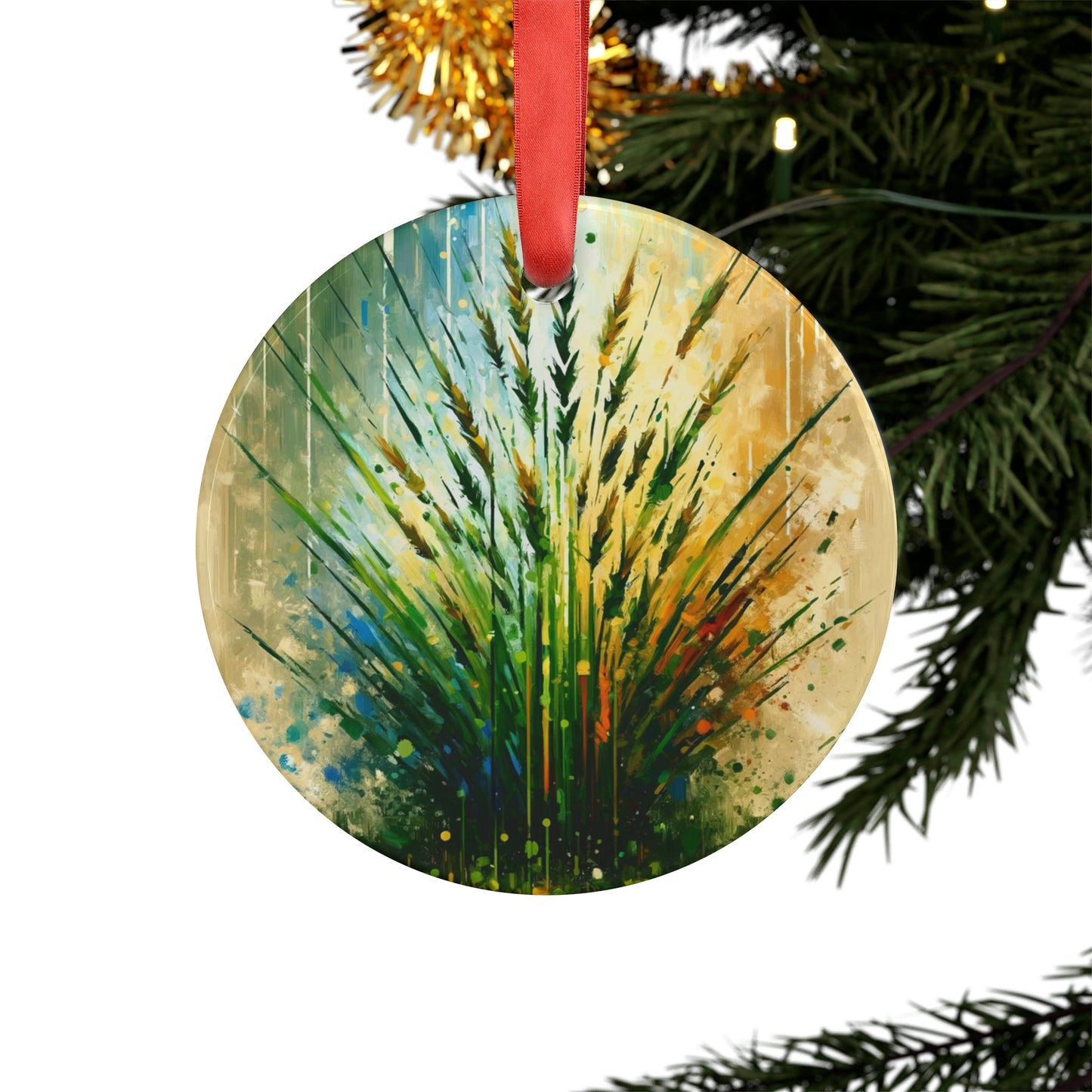 Grass Testament Change Acrylic Ornament with Ribbon - ATUH.ART