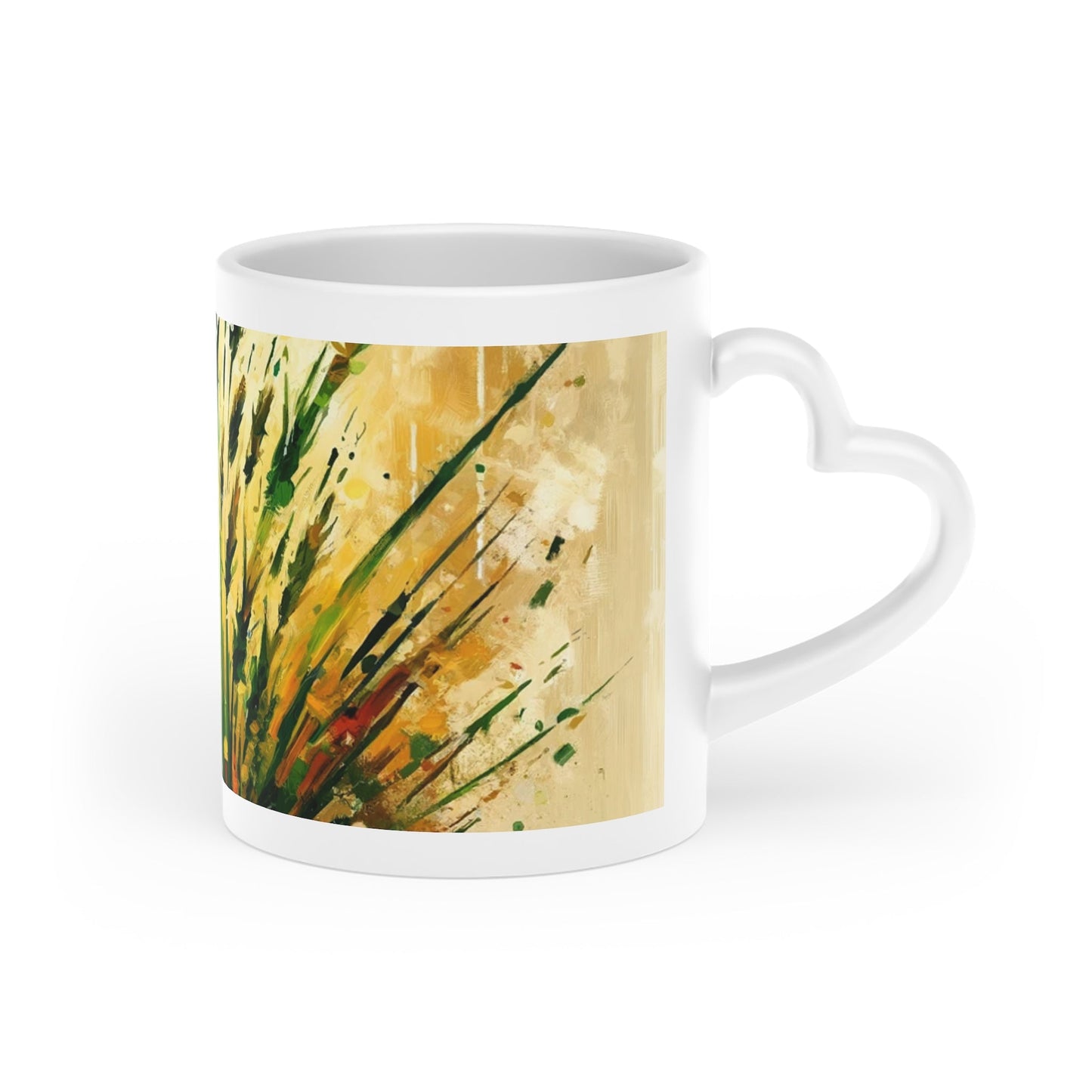 Grass Testament Change Heart-Shaped Mug - ATUH.ART