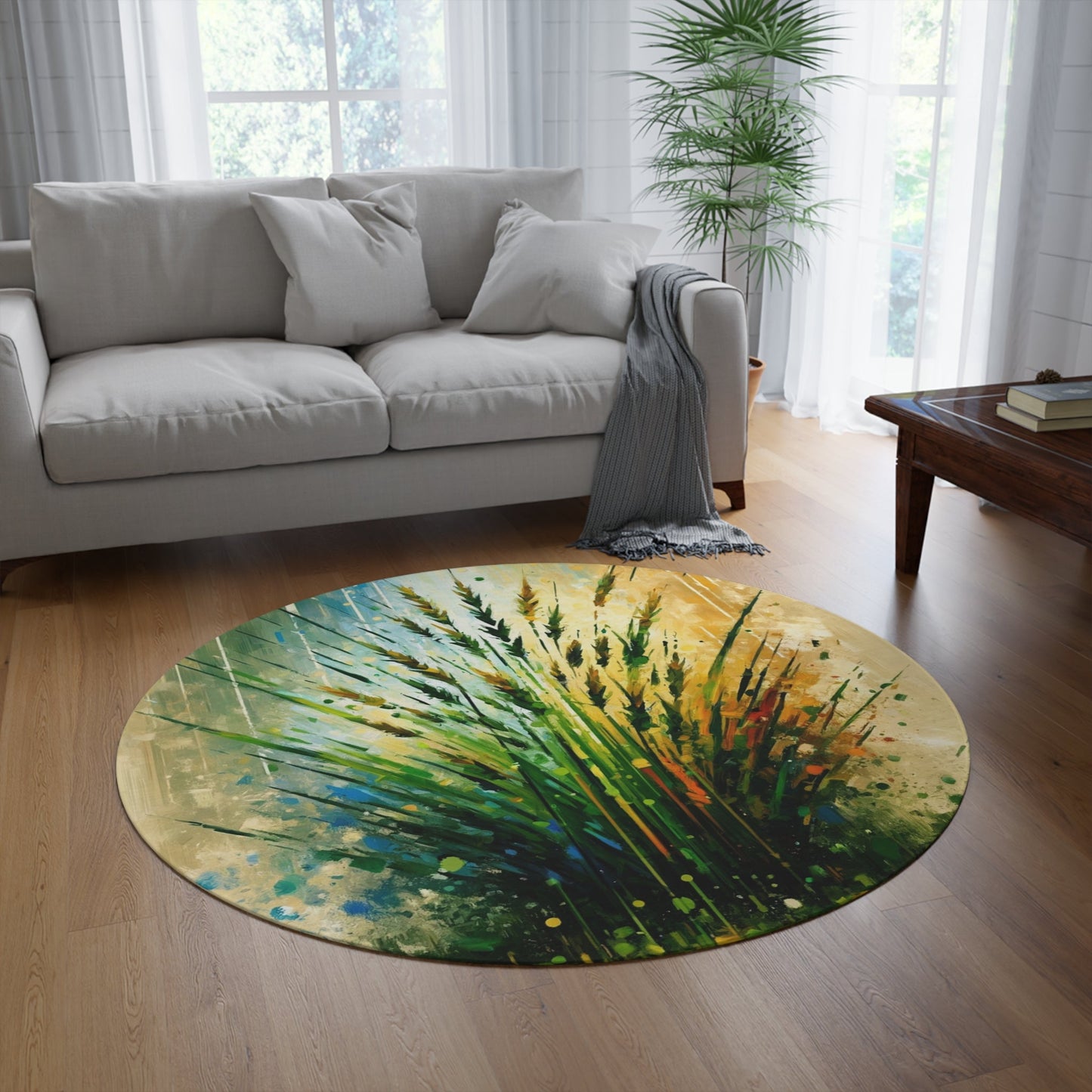 Grass Testament Change Round Rug - ATUH.ART