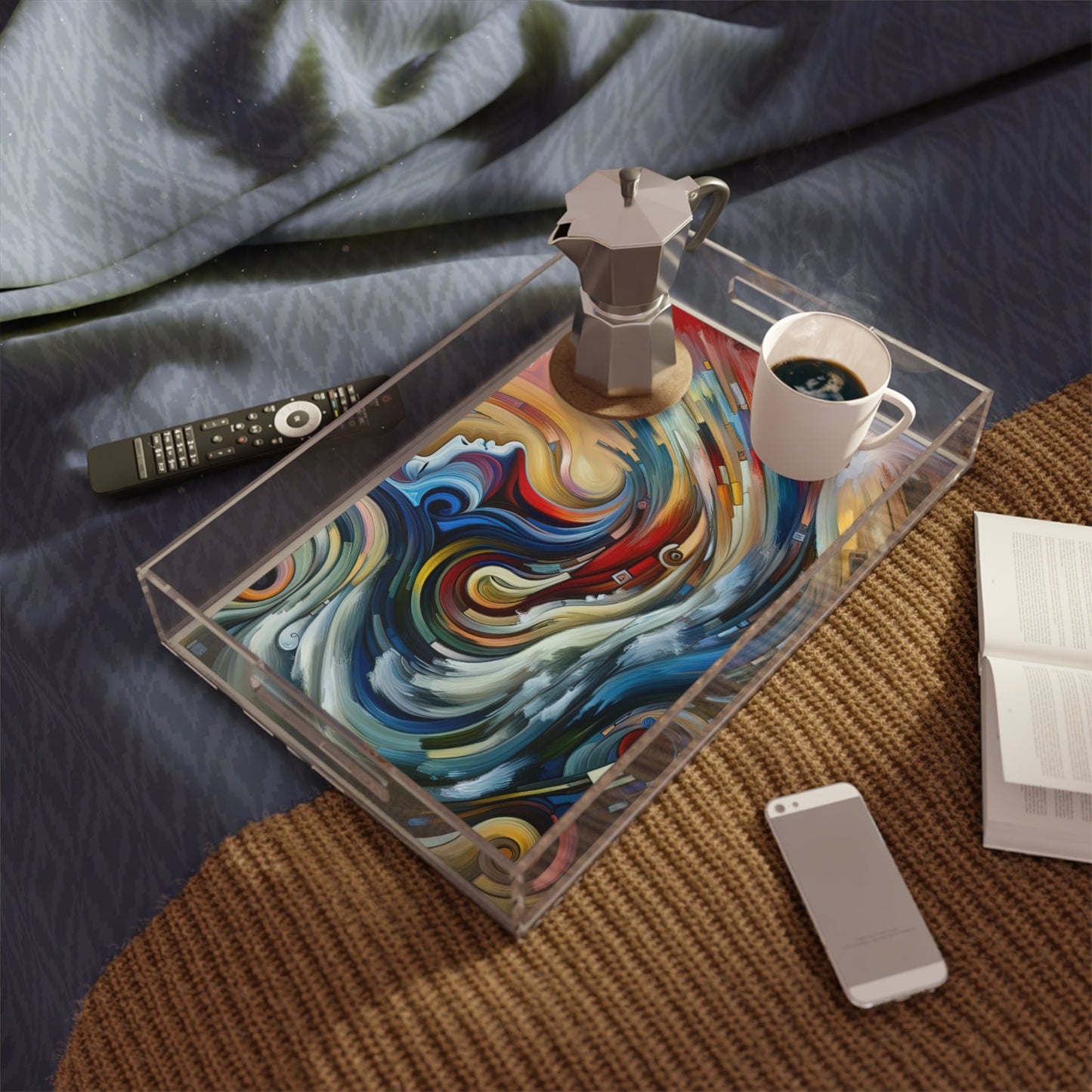 Gratitude Melodic Transformation Acrylic Serving Tray - ATUH.ART