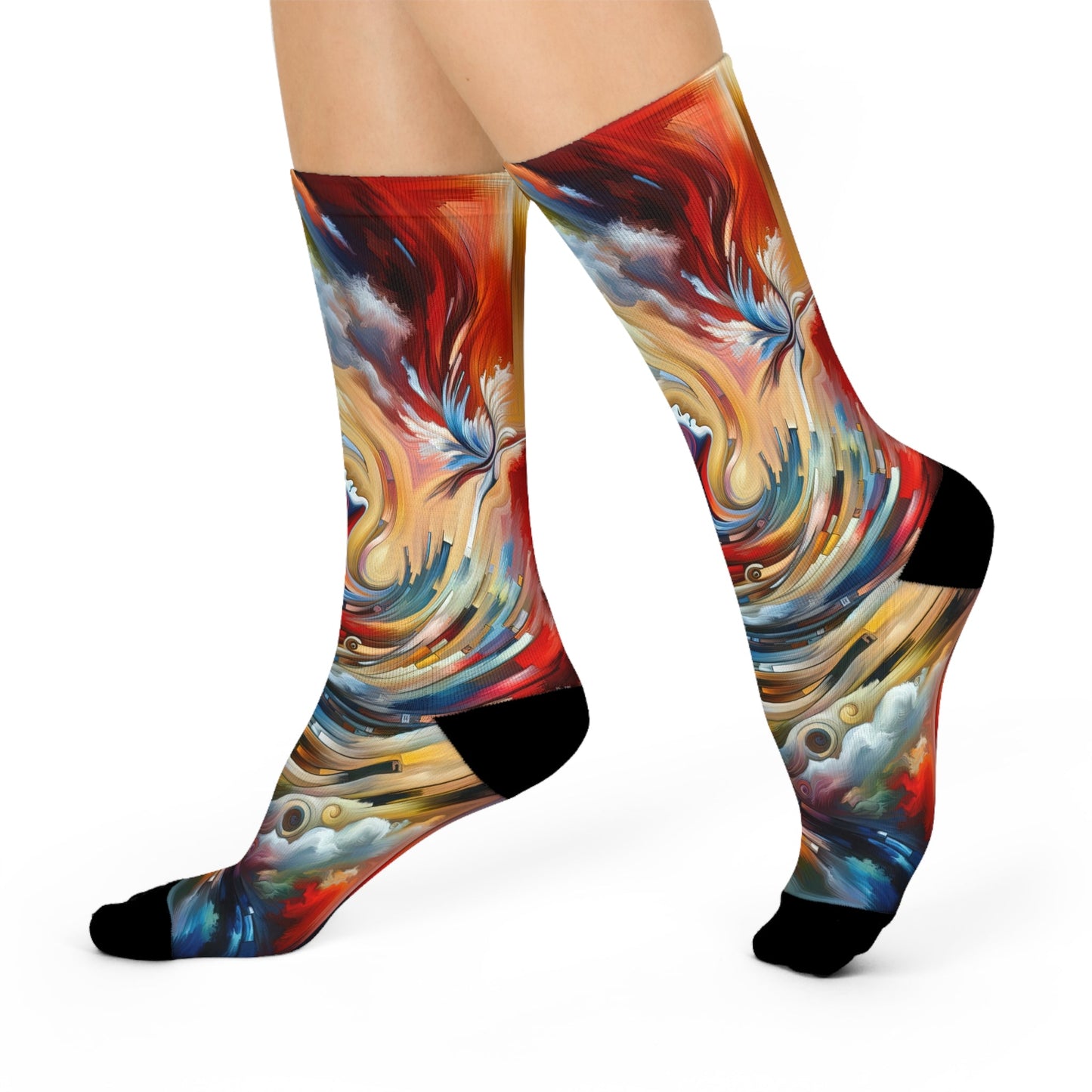 Gratitude Melodic Transformation Cushioned Crew Socks - ATUH.ART