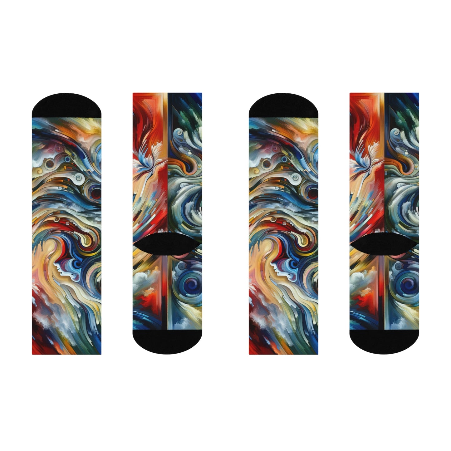 Gratitude Melodic Transformation Cushioned Crew Socks - ATUH.ART