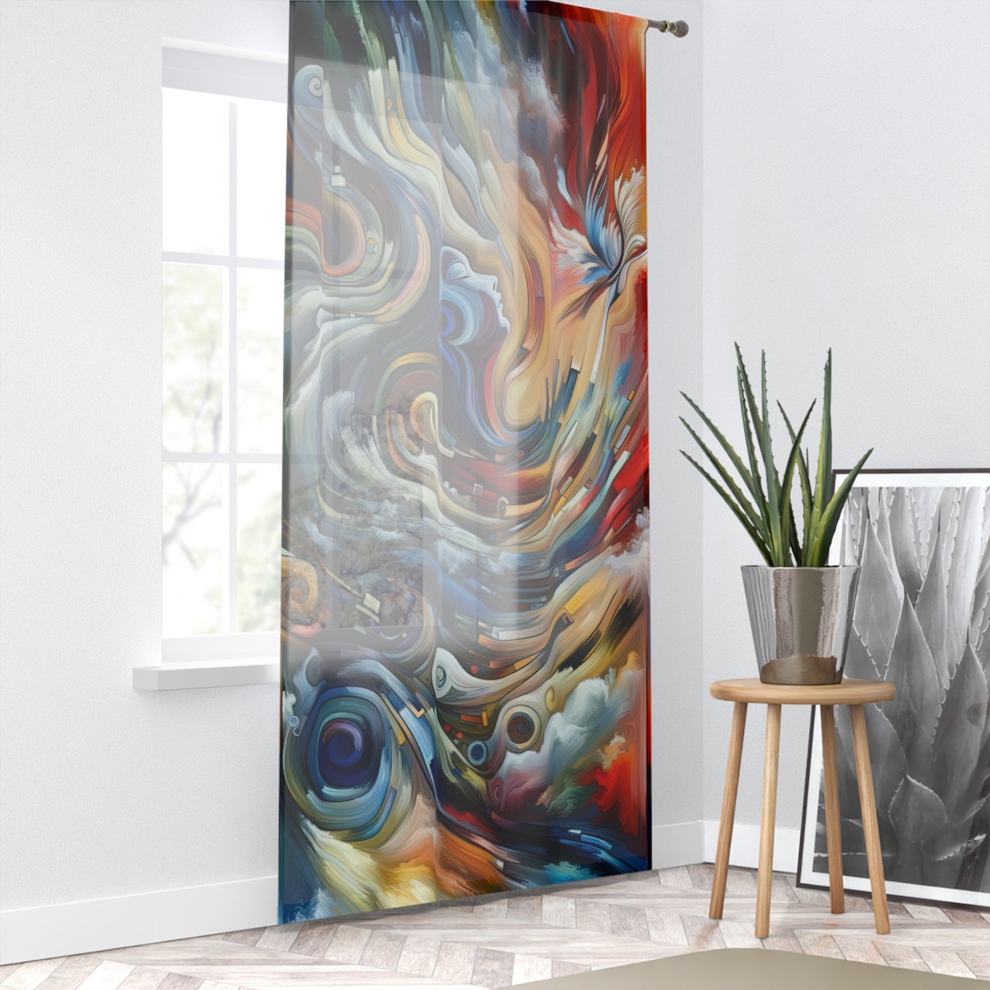 Gratitude Melodic Transformation Window Curtain - ATUH.ART