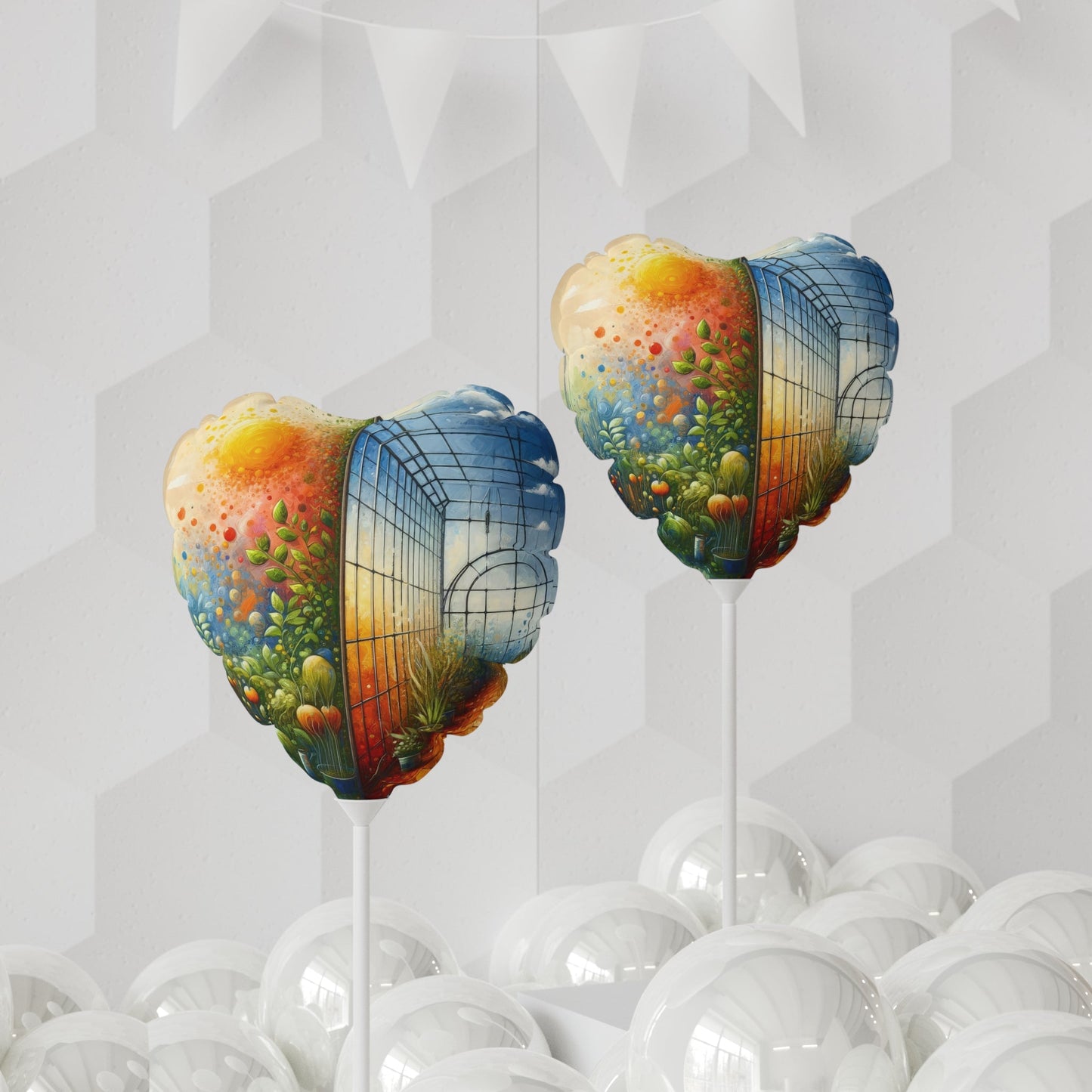 Greenhouse Digital Genesis Balloon (Round and Heart-shaped), 11" - ATUH.ART