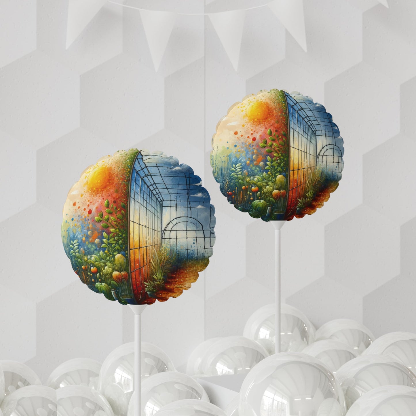 Greenhouse Digital Genesis Balloon (Round and Heart-shaped), 11" - ATUH.ART