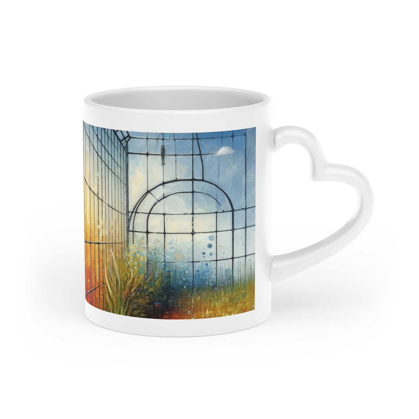 Greenhouse Digital Genesis Heart-Shaped Mug - ATUH.ART