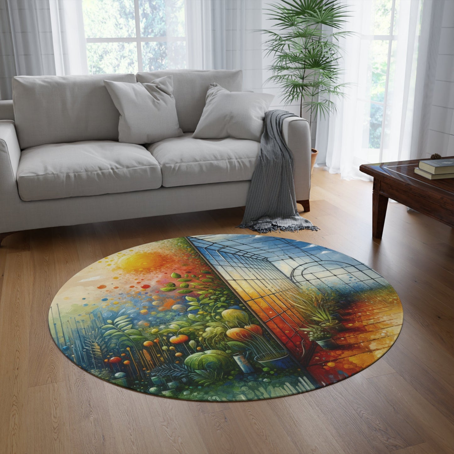 Greenhouse Digital Genesis Round Rug - ATUH.ART