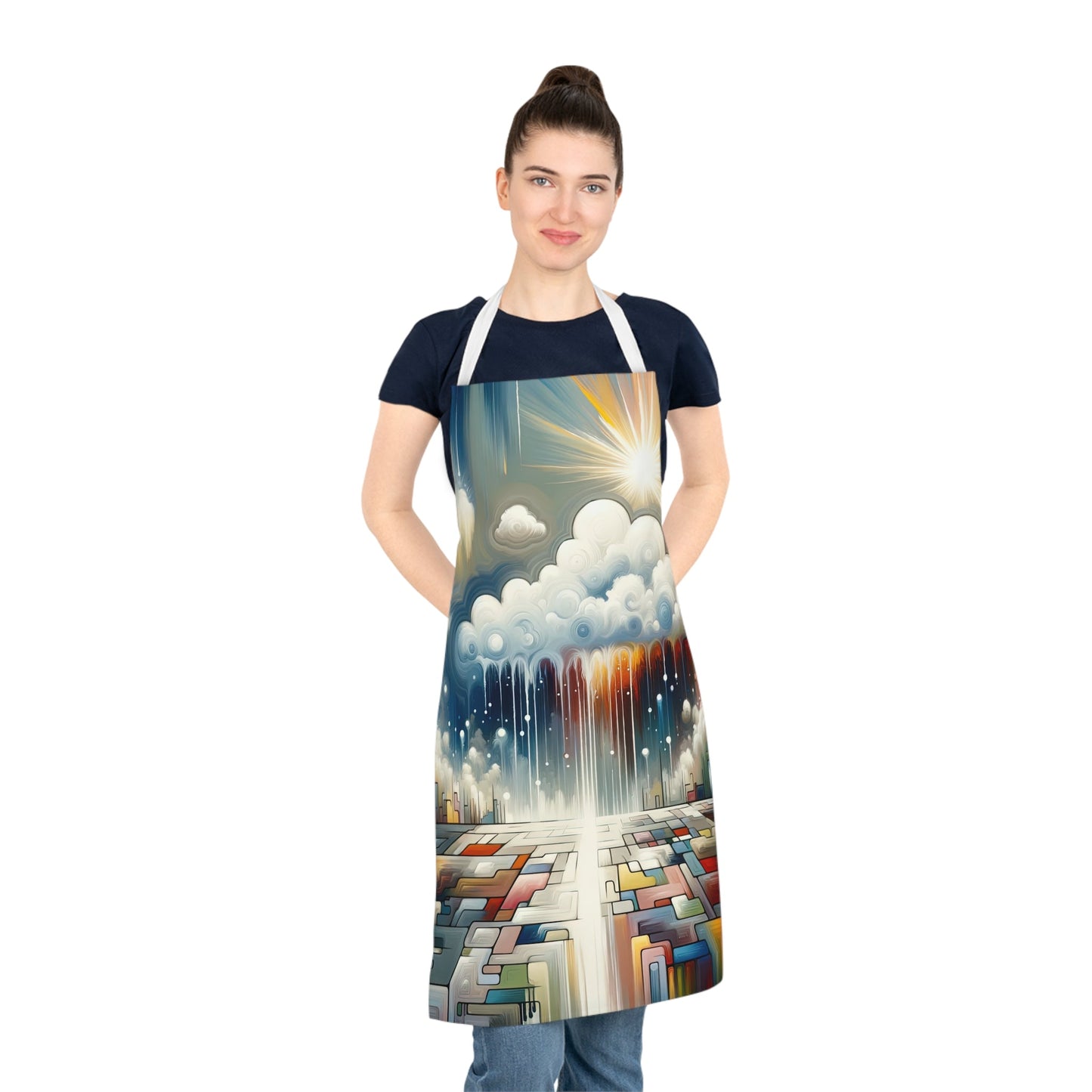 Grounding Silver Clouds Adult Apron (AOP) - ATUH.ART