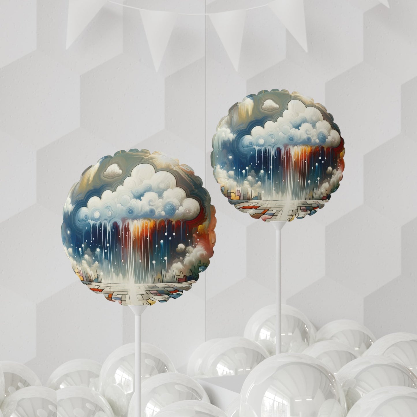 Grounding Silver Clouds Balloon (Round and Heart-shaped), 11" - ATUH.ART