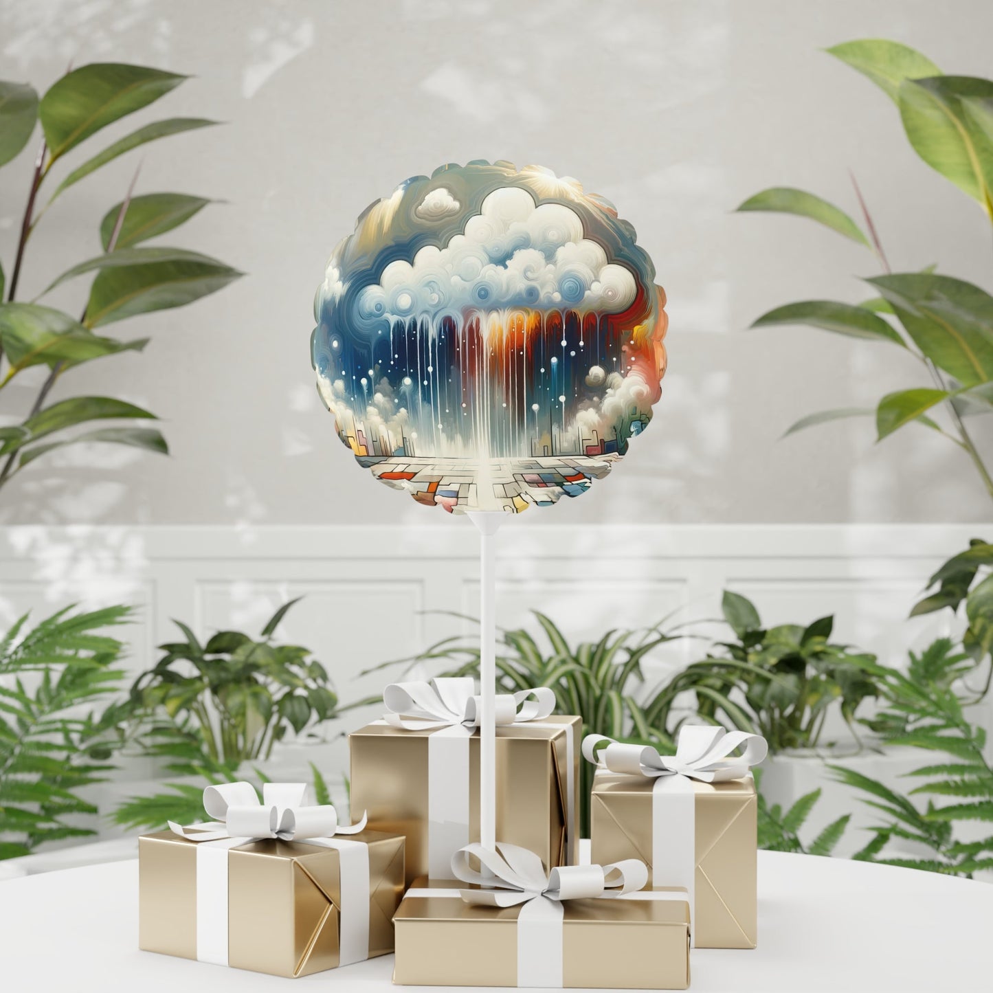 Grounding Silver Clouds Balloon (Round and Heart-shaped), 11" - ATUH.ART