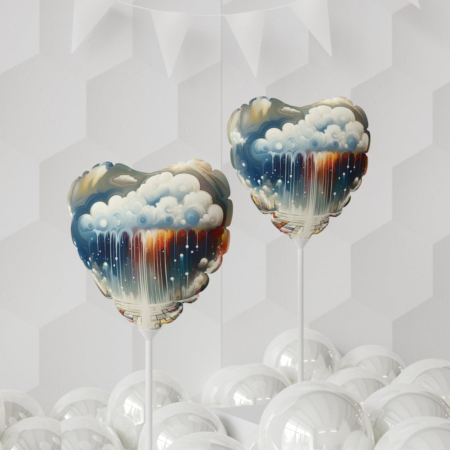 Grounding Silver Clouds Balloon (Round and Heart-shaped), 11" - ATUH.ART