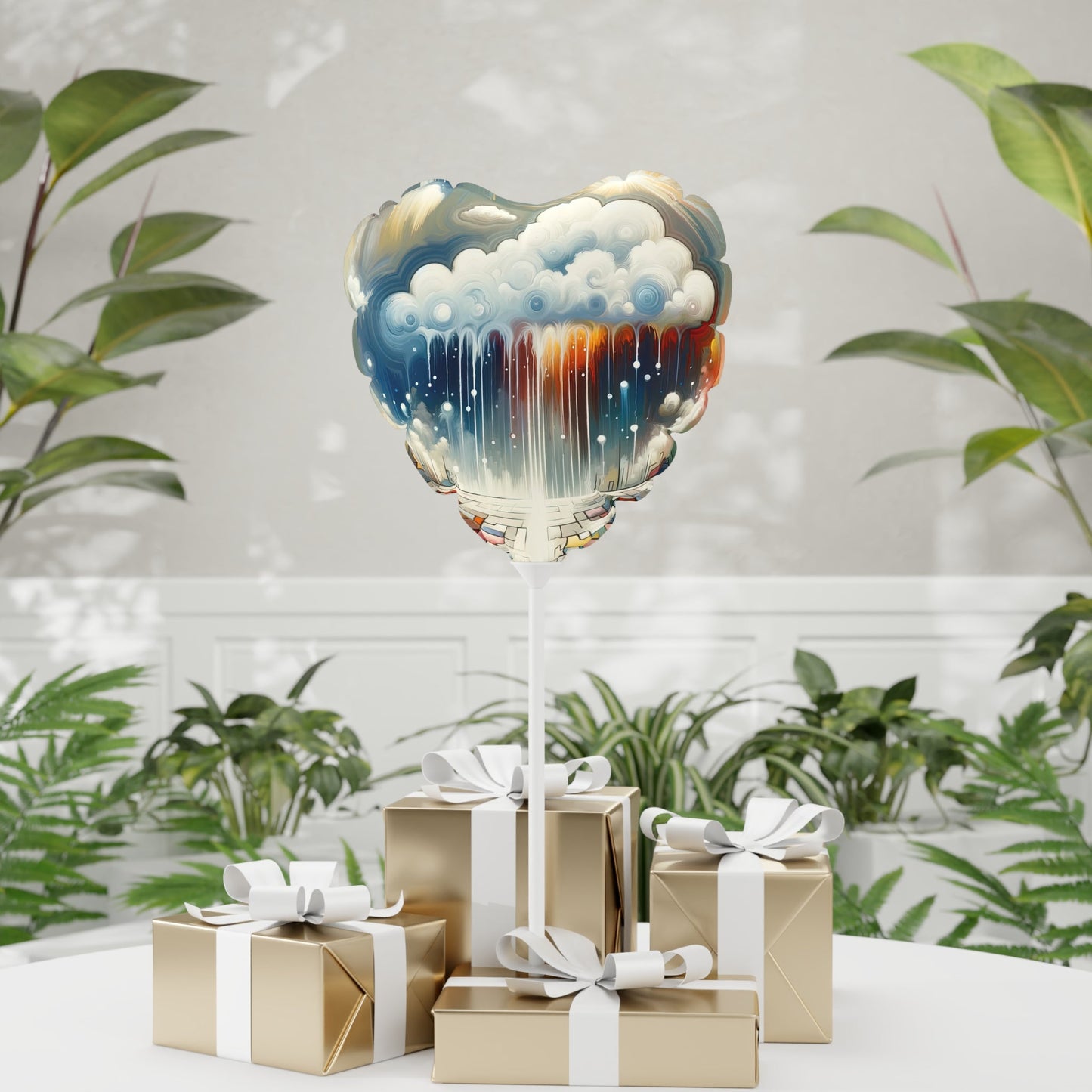 Grounding Silver Clouds Balloon (Round and Heart-shaped), 11" - ATUH.ART