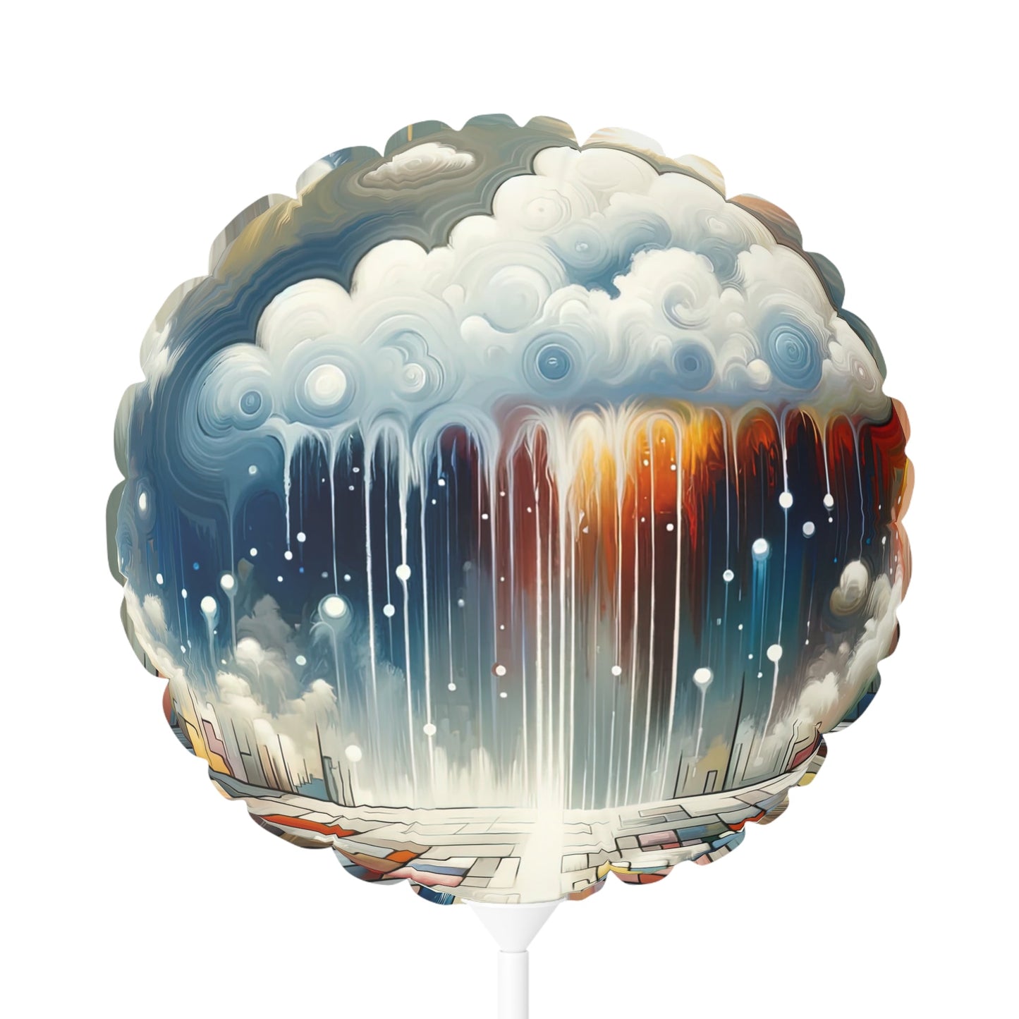 Grounding Silver Clouds Balloon (Round and Heart-shaped), 11" - ATUH.ART