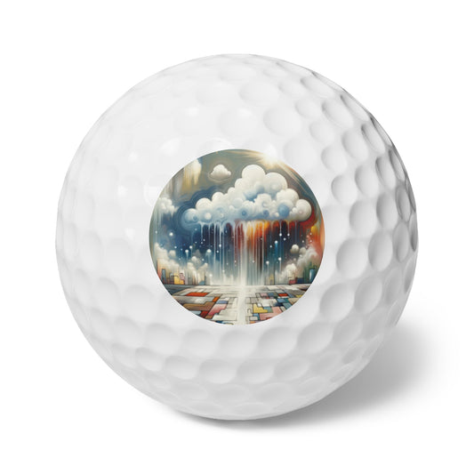 Grounding Silver Clouds Golf Balls, 6pcs - ATUH.ART