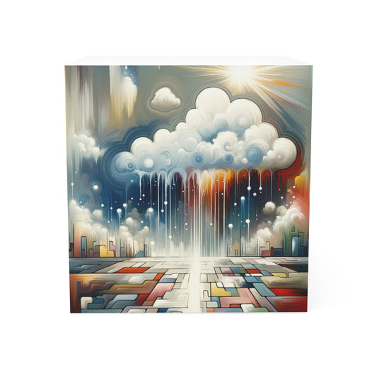 Grounding Silver Clouds Note Cube - ATUH.ART